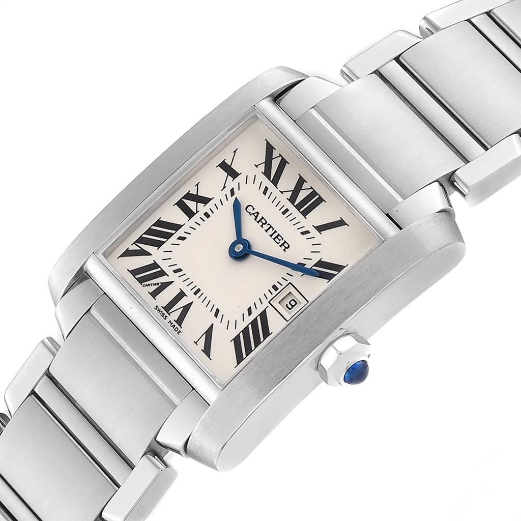 Cartier Tank Francaise Midsize Blue Hands Ladies Watch W51011Q3 1