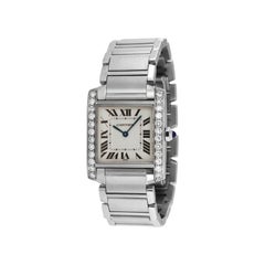 Cartier Tank Francaise Midsize Custom Diamond Bezel 1.1 Carat Watch 2301
