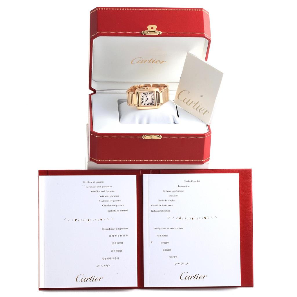 Cartier Tank Francaise Midsize Date Yellow Gold Ladies Watch W50014N2 For Sale 7