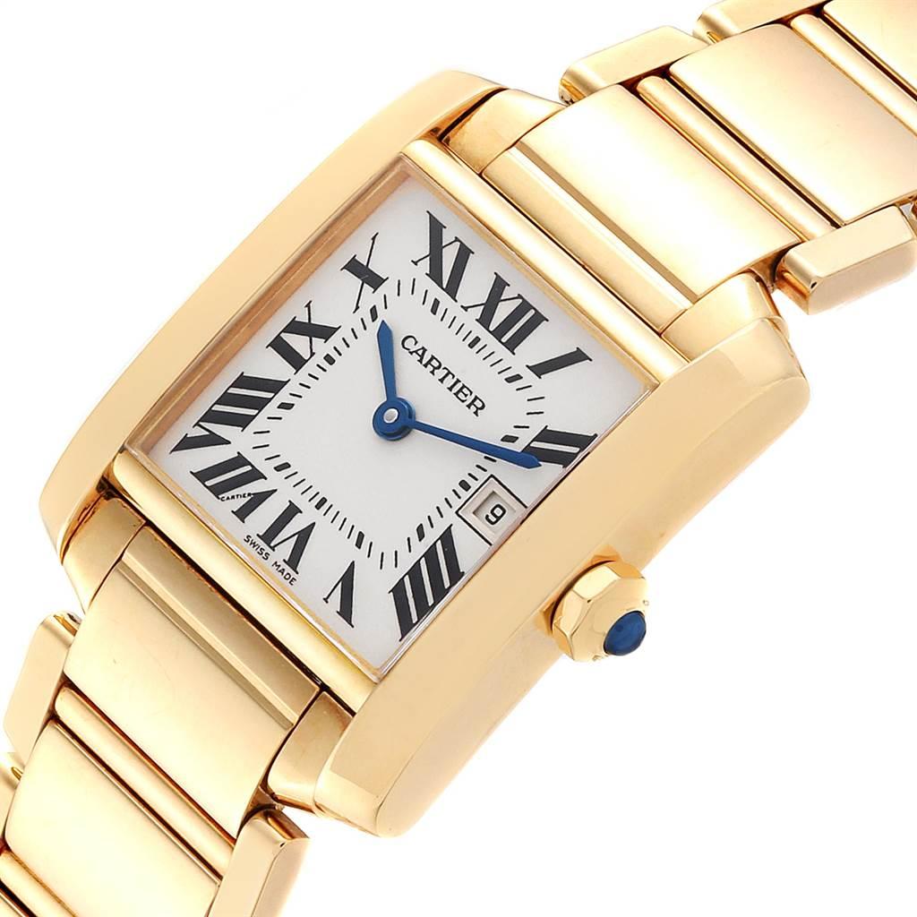 Cartier Tank Francaise Midsize Date Yellow Gold Ladies Watch W50014N2 1