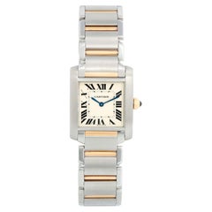 Vintage Cartier Tank Francaise Midsize Men's or Ladies 2-Tone Steel & Gold Watch W51006Q