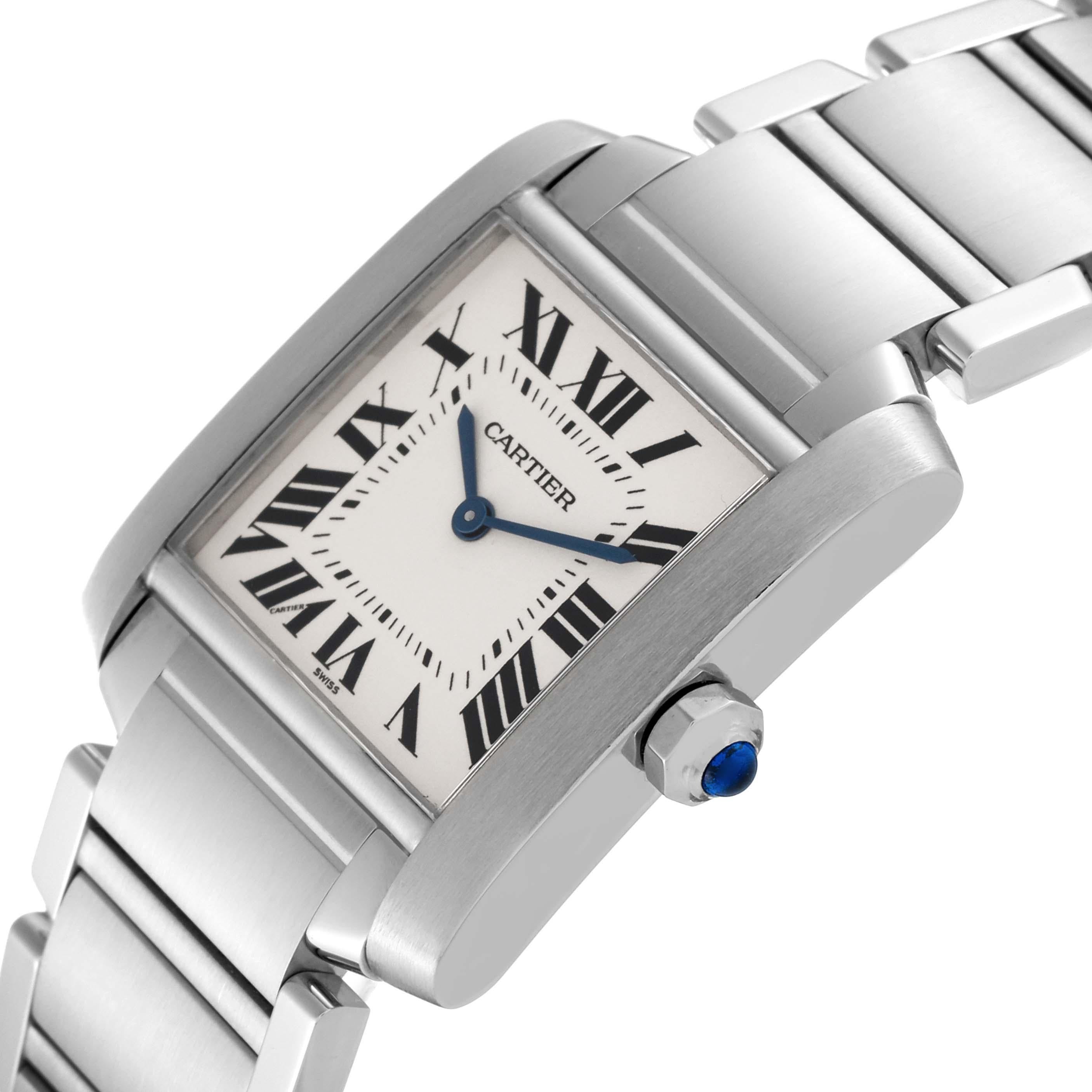 Women's Cartier Tank Francaise Midsize Silver Dial Ladies Watch W51003Q3