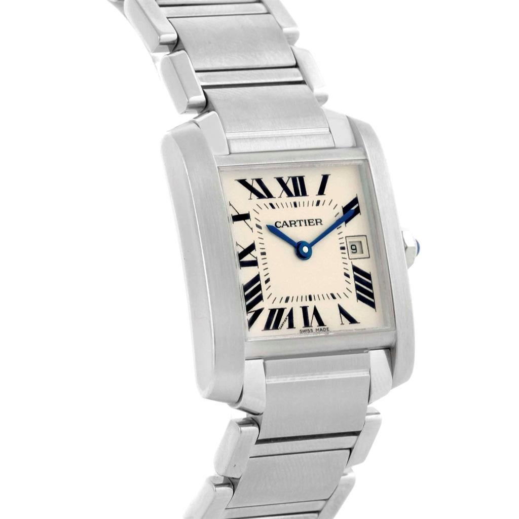 Women's Cartier Tank Francaise Midsize Silver Dial Ladies Watch W51011Q3