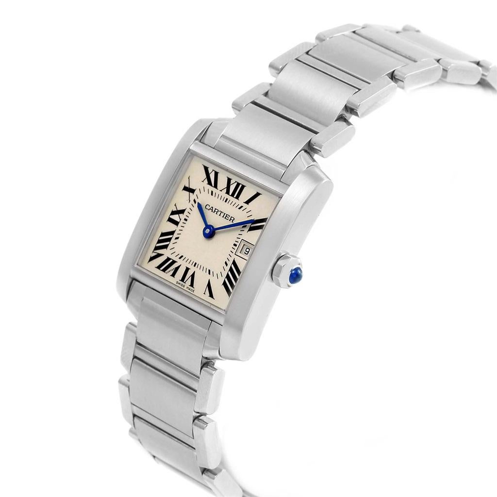 Cartier Tank Francaise Midsize Silver Dial Ladies Watch W51011Q3 2