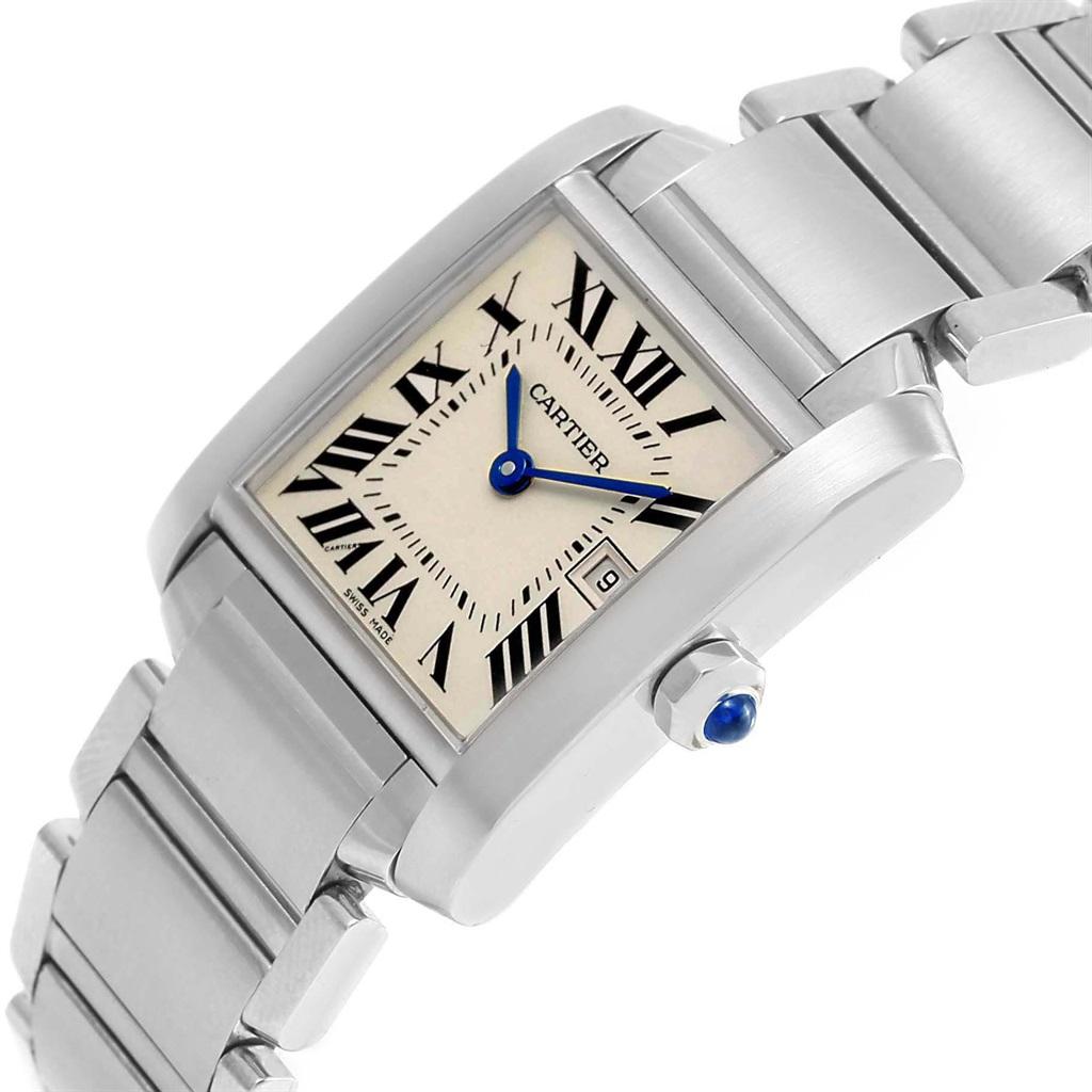 Cartier Tank Francaise Midsize Silver Dial Ladies Watch W51011Q3 4