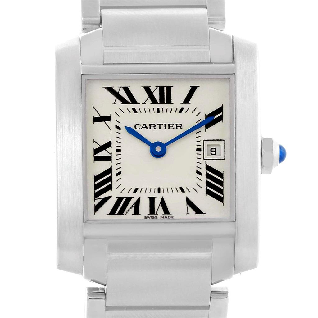 Cartier Tank Francaise Midsize Silver Dial Ladies Watch W51011Q3