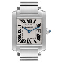Cartier Tank Francaise Midsize Silver Dial Steel Ladies Watch W51003Q3