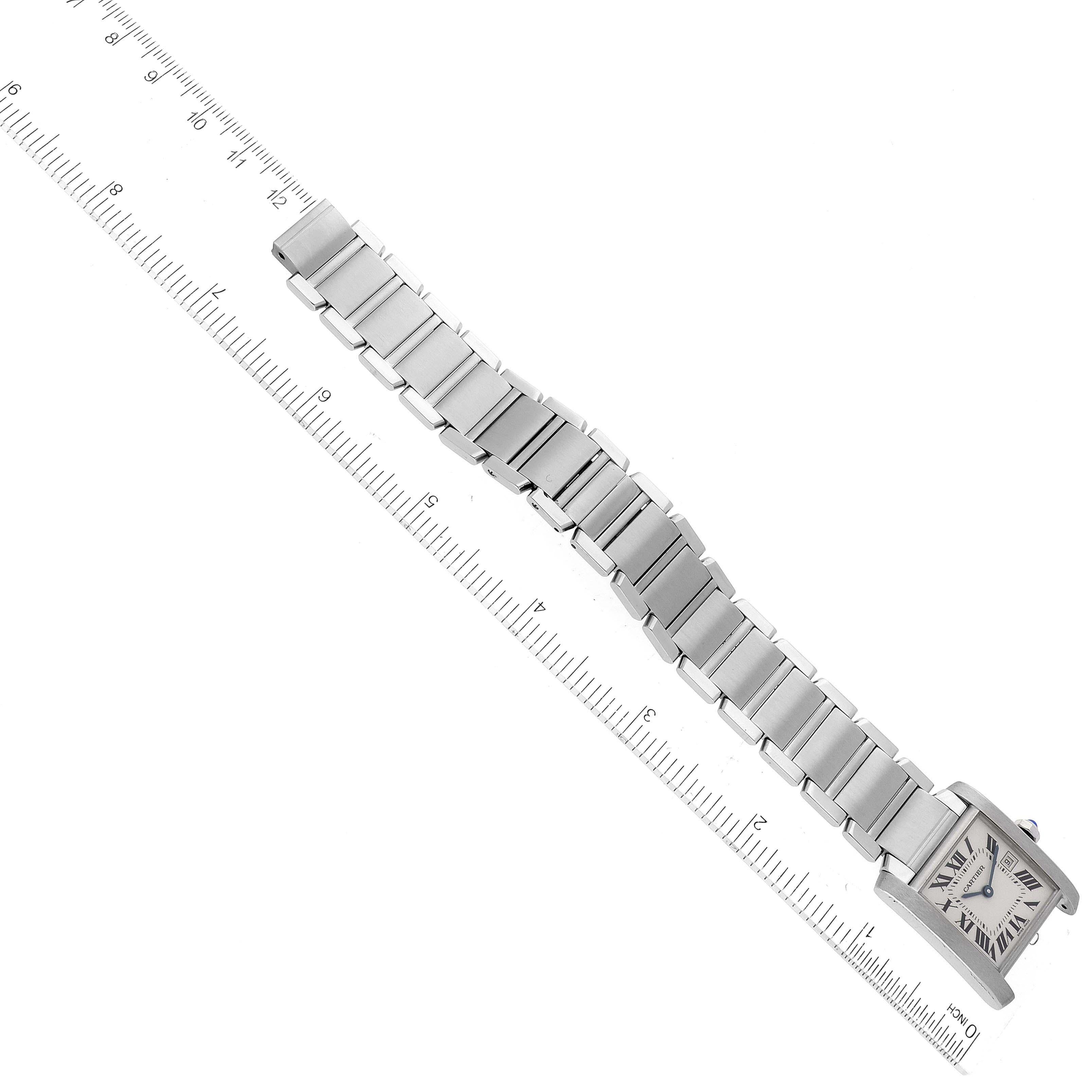 Cartier Tank Francaise Midsize Silver Dial Steel Ladies Watch W51011Q3 4