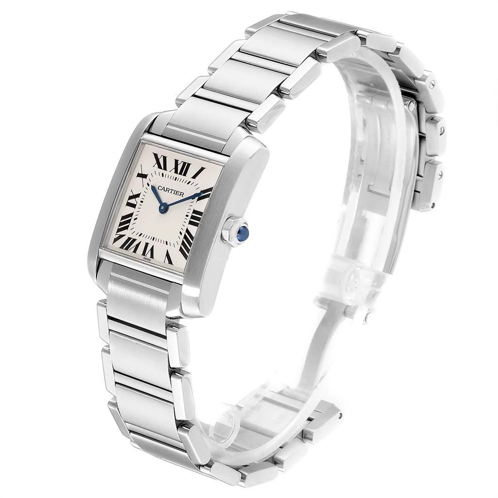 Women's Cartier Tank Francaise Midsize Silver Dial Steel Ladies Watch WSTA0005
