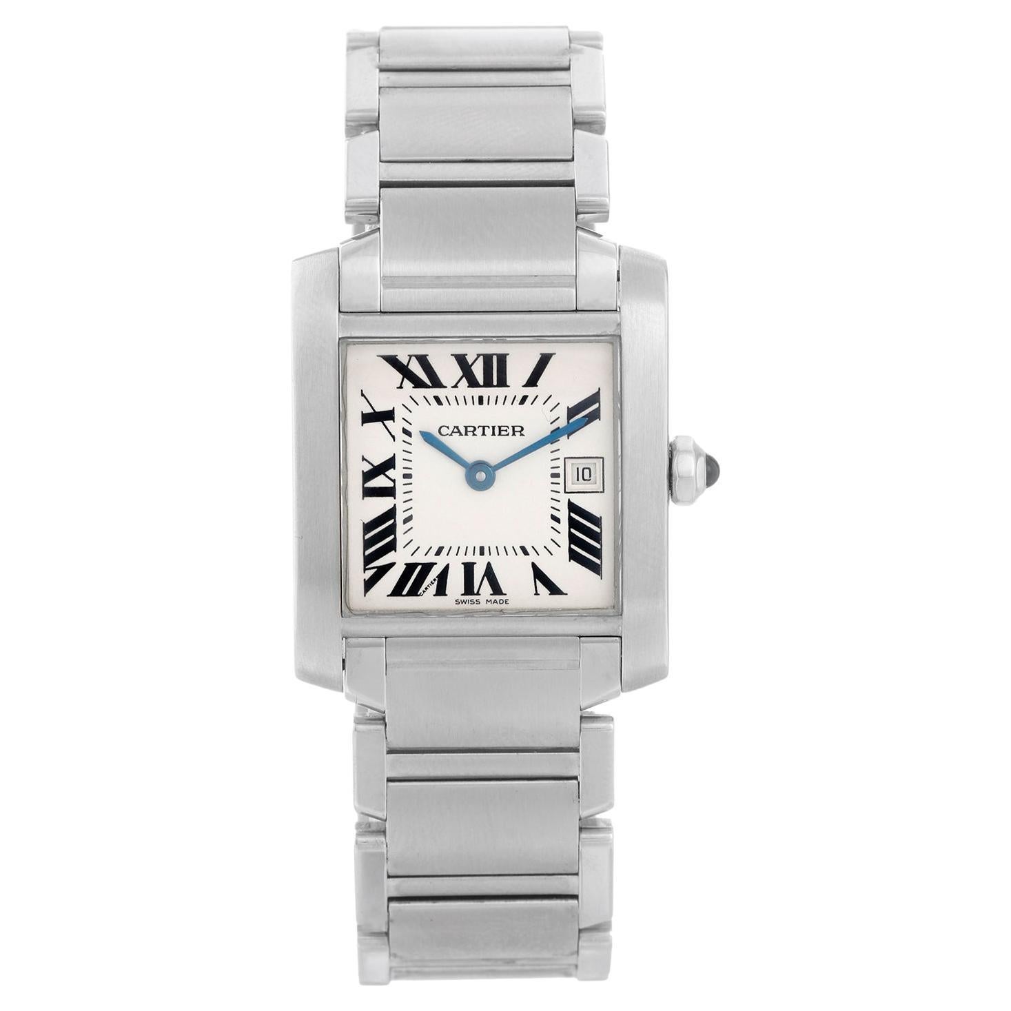 Cartier Tank Francaise Midsize Stainless Steel Watch 2465