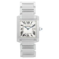 Cartier Tank Francaise Mittelgroße Edelstahluhr W51011Q3 2465