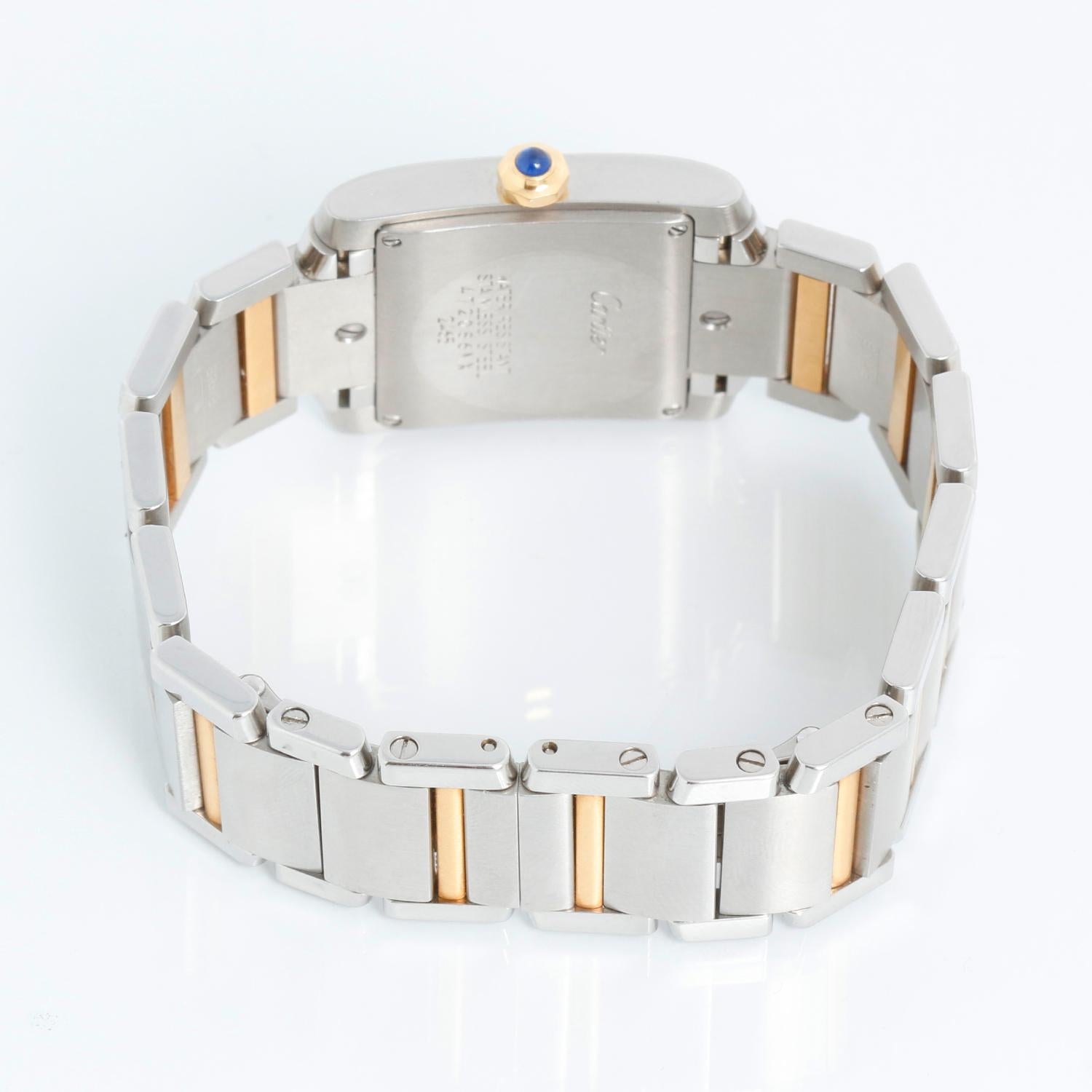 Women's or Men's Cartier Tank Francaise Midsize Stainless Steel & Yellow Gold  Watch 2465 W51012Q
