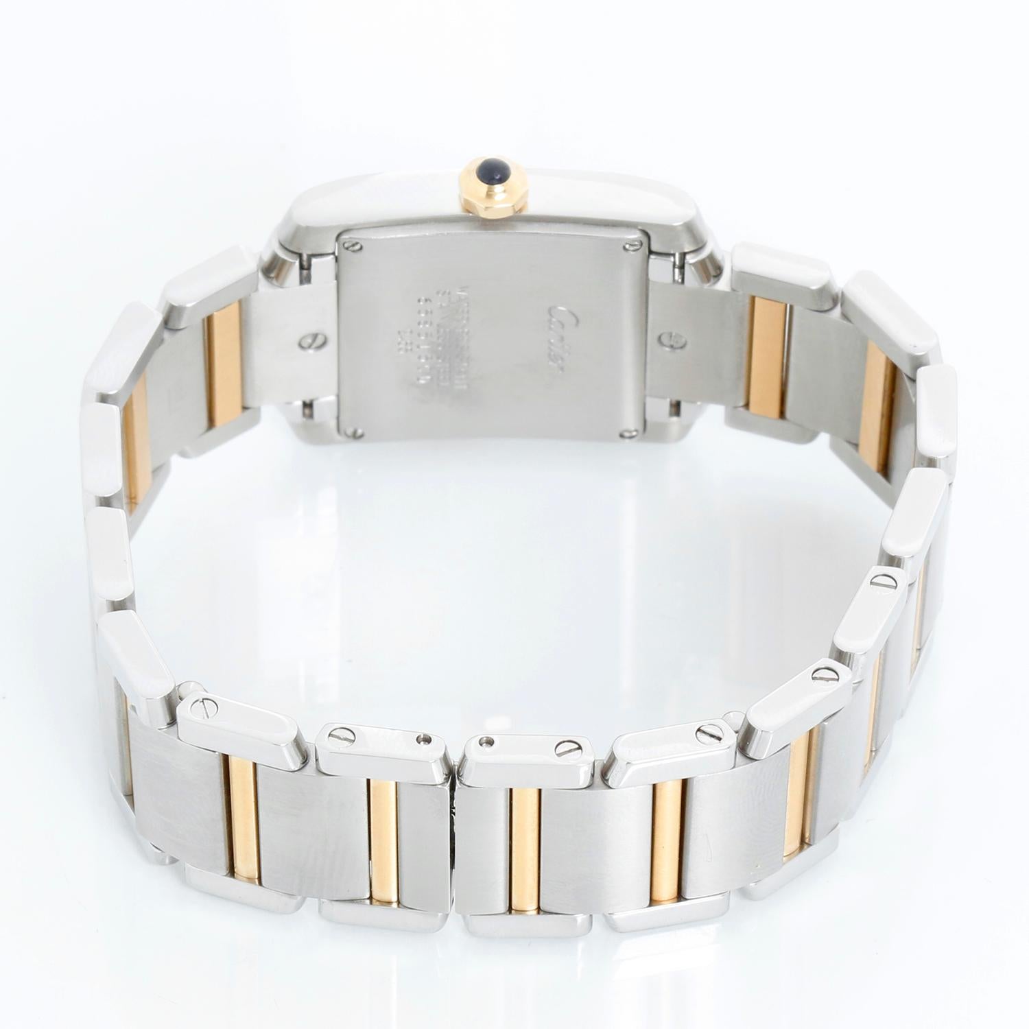 Women's or Men's Cartier Tank Francaise Midsize Stainless Steel & Yellow Gold  Watch 2465 W51012Q