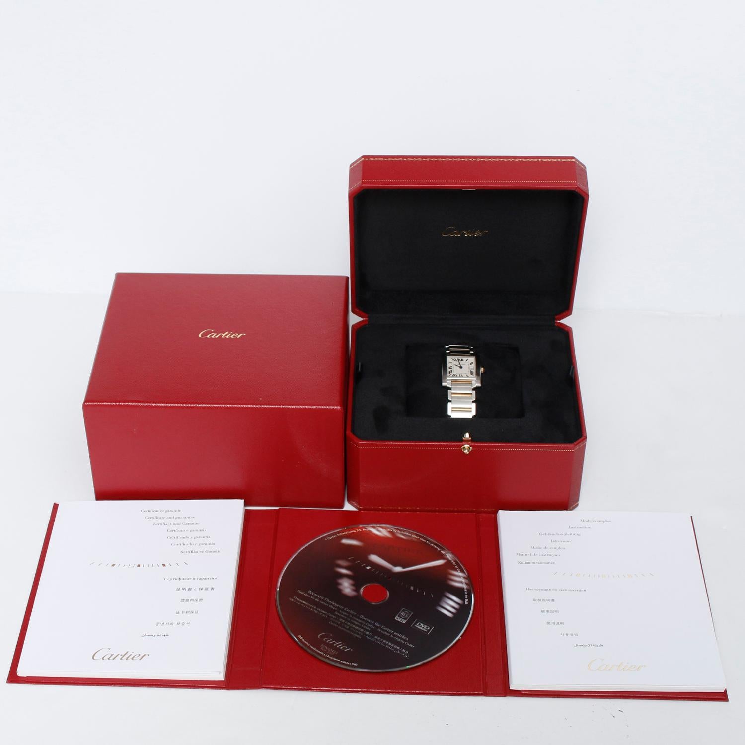 Cartier Tank Francaise Midsize Stainless Steel & Yellow Gold  Watch 2465 W51012Q 2