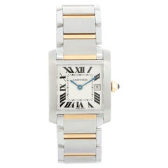 Cartier Tank Francaise Midsize Stainless Steel & Yellow Gold  Watch 2465 W51012Q