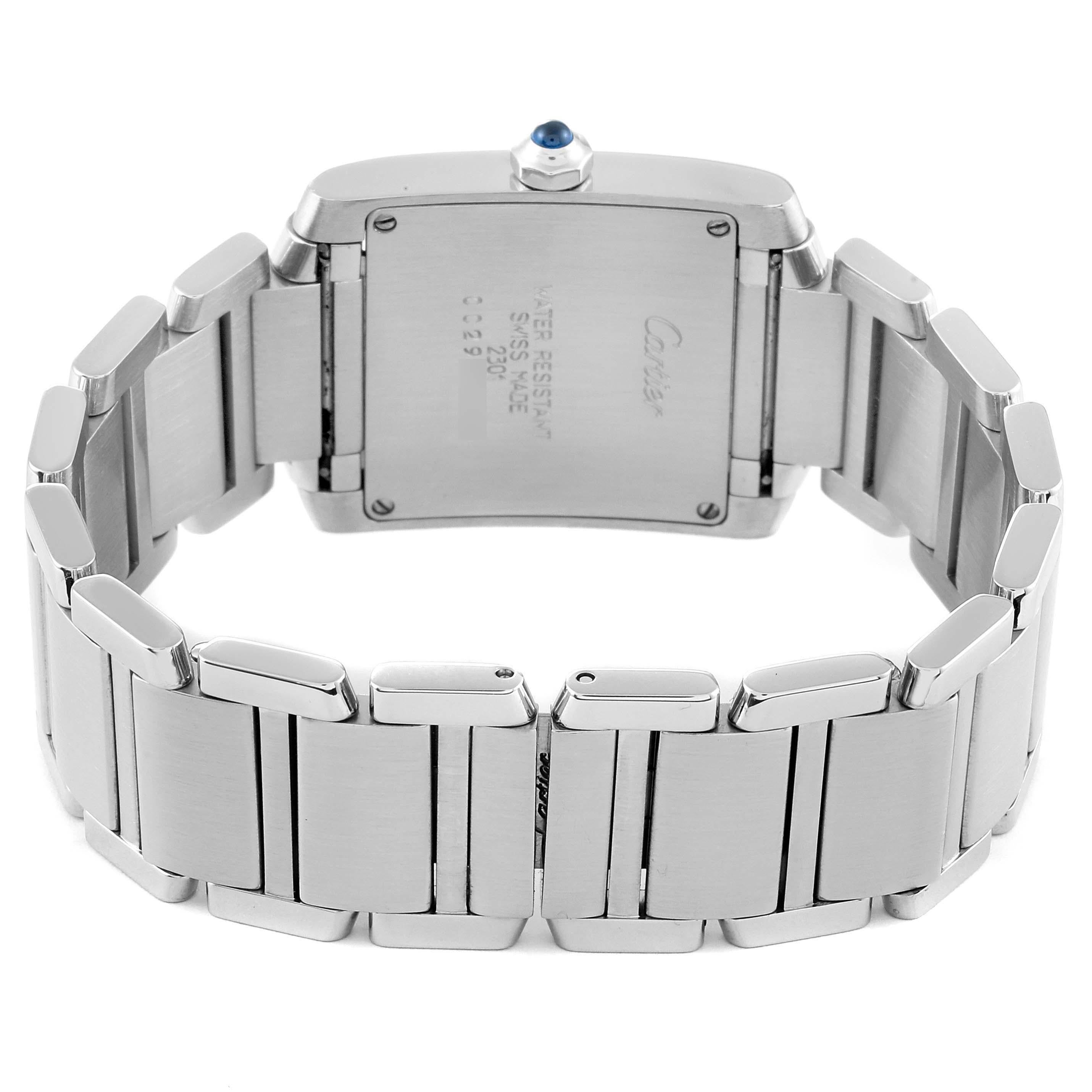 Cartier Tank Francaise Midsize Steel Ladies Watch WSTA0005 Box Papers 3