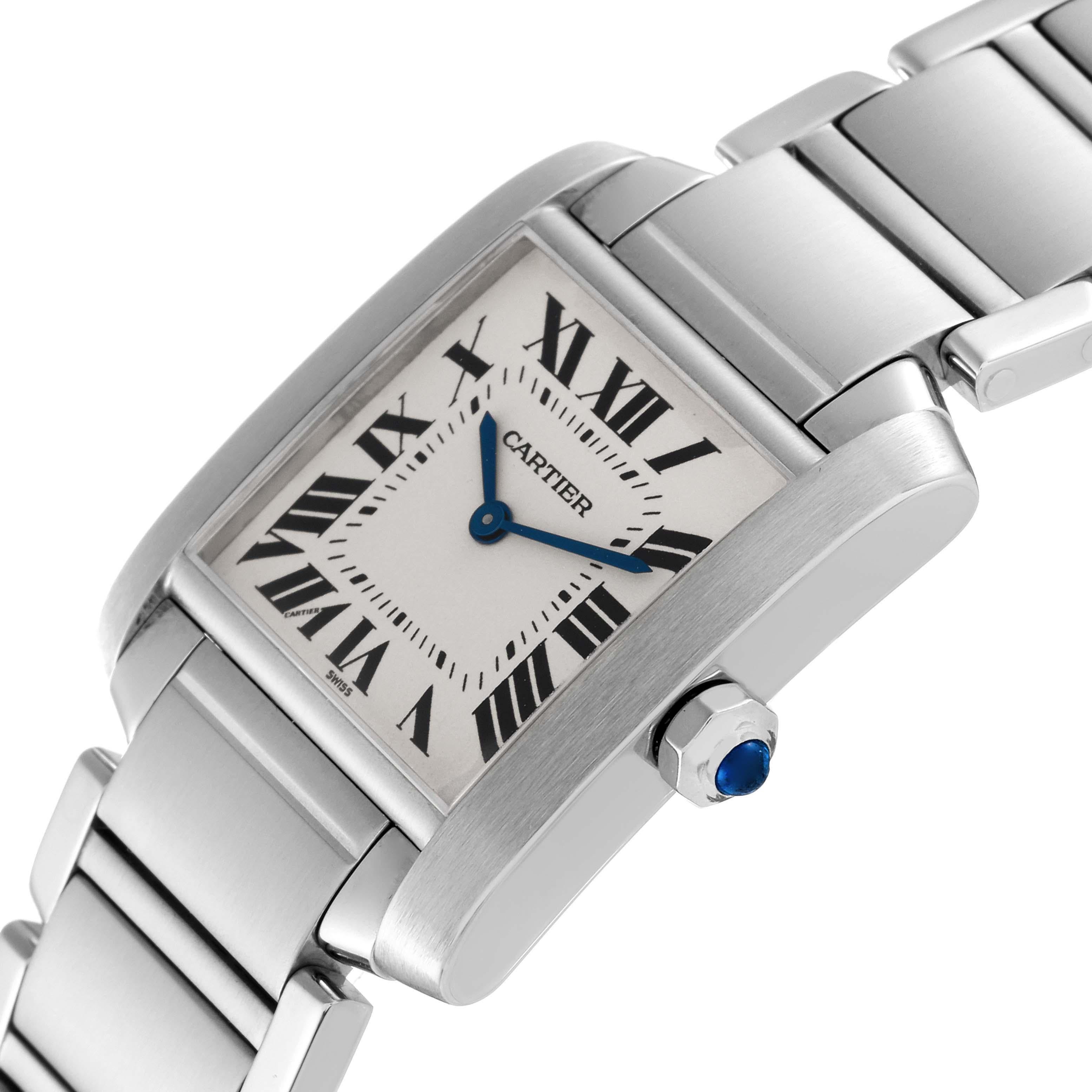 Women's Cartier Tank Francaise Midsize Steel Ladies Watch WSTA0005 For Sale