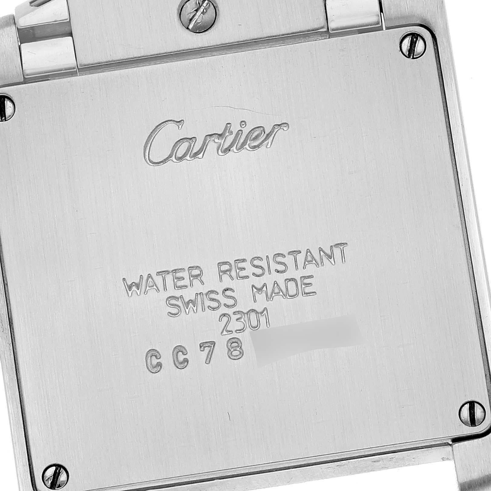 Cartier Tank Francaise Midsize Stahl Damenuhr WSTA0005 im Angebot 3