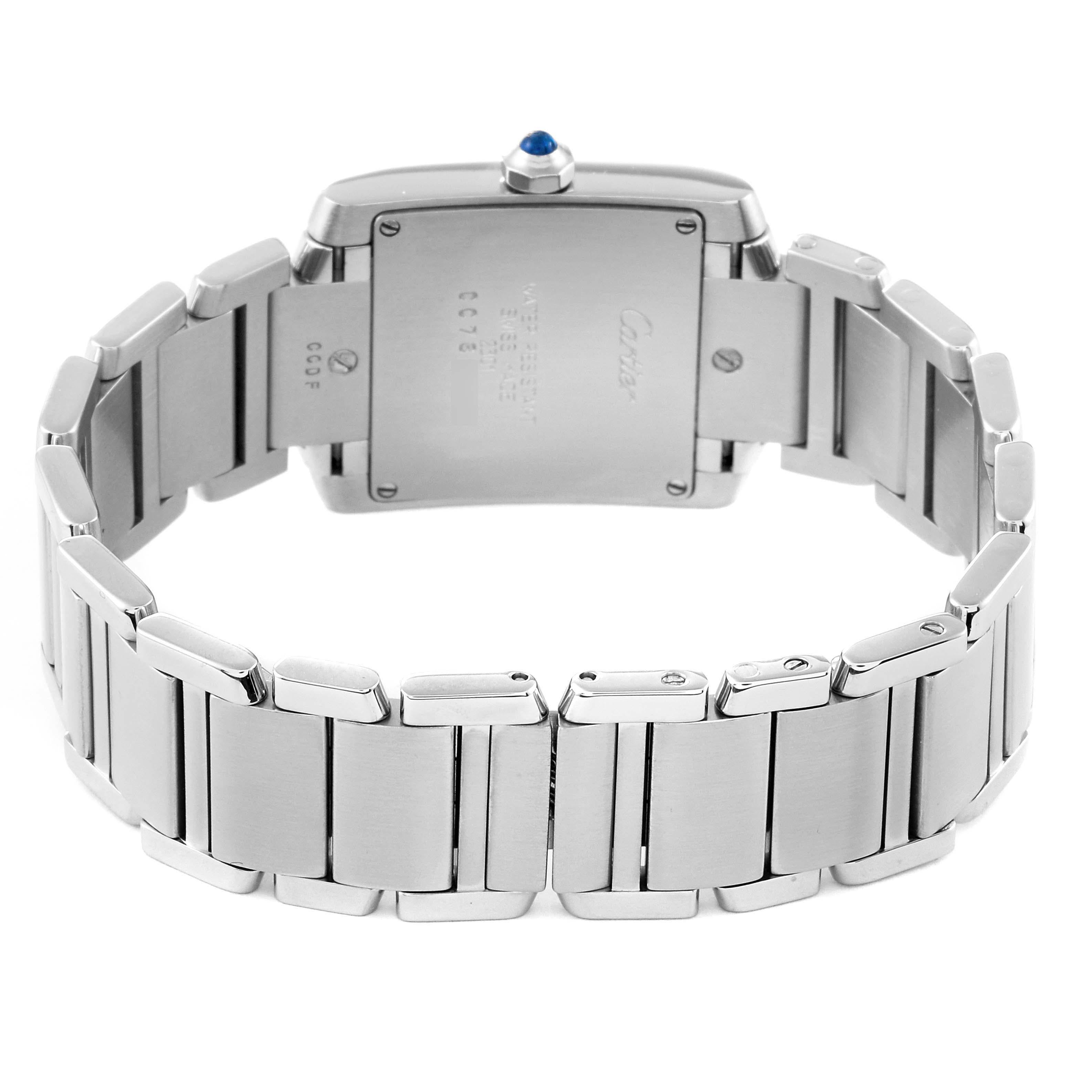 Cartier Tank Francaise Midsize Steel Ladies Watch WSTA0005 For Sale 2