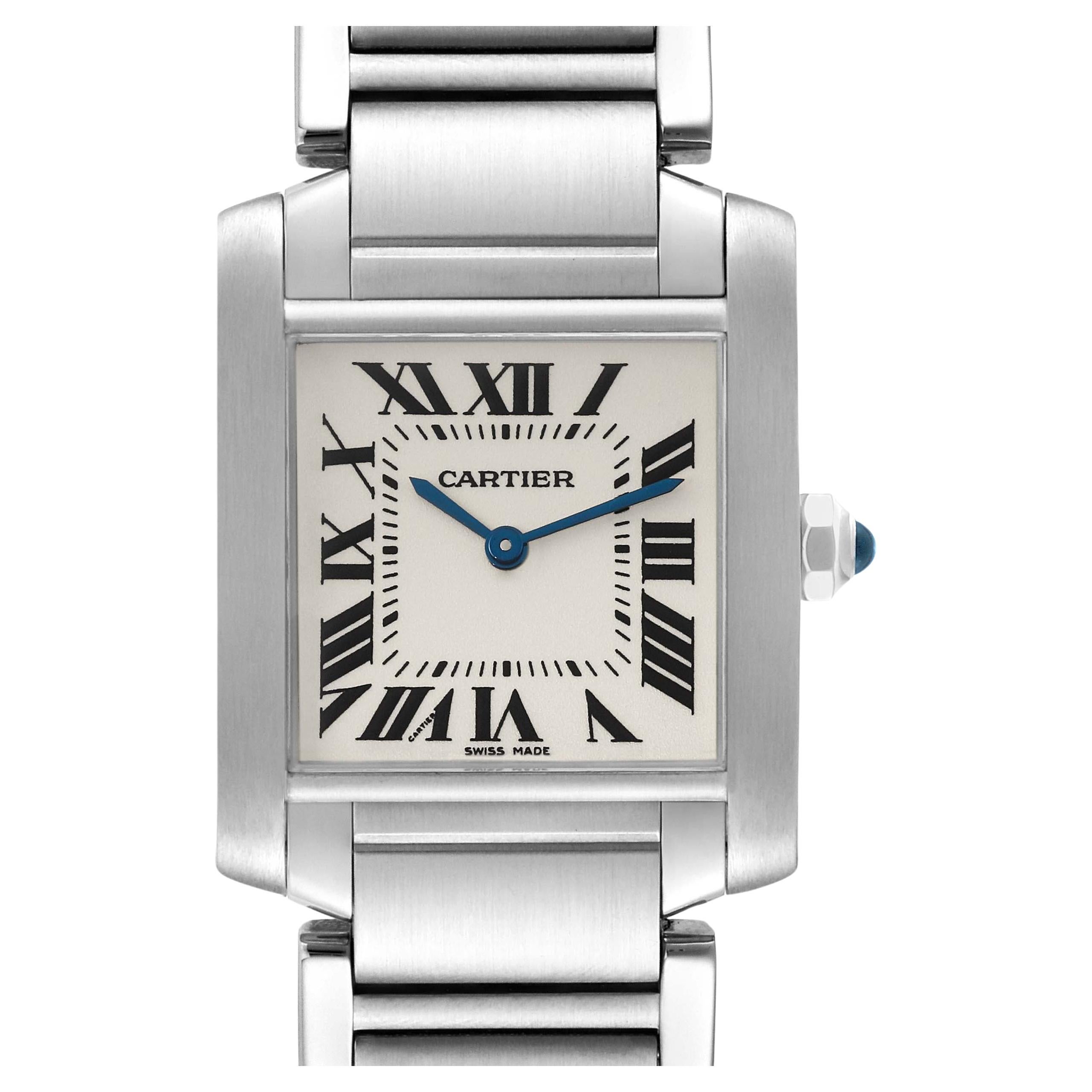 Cartier Tank Francaise Midsize Steel Ladies Watch WSTA0005