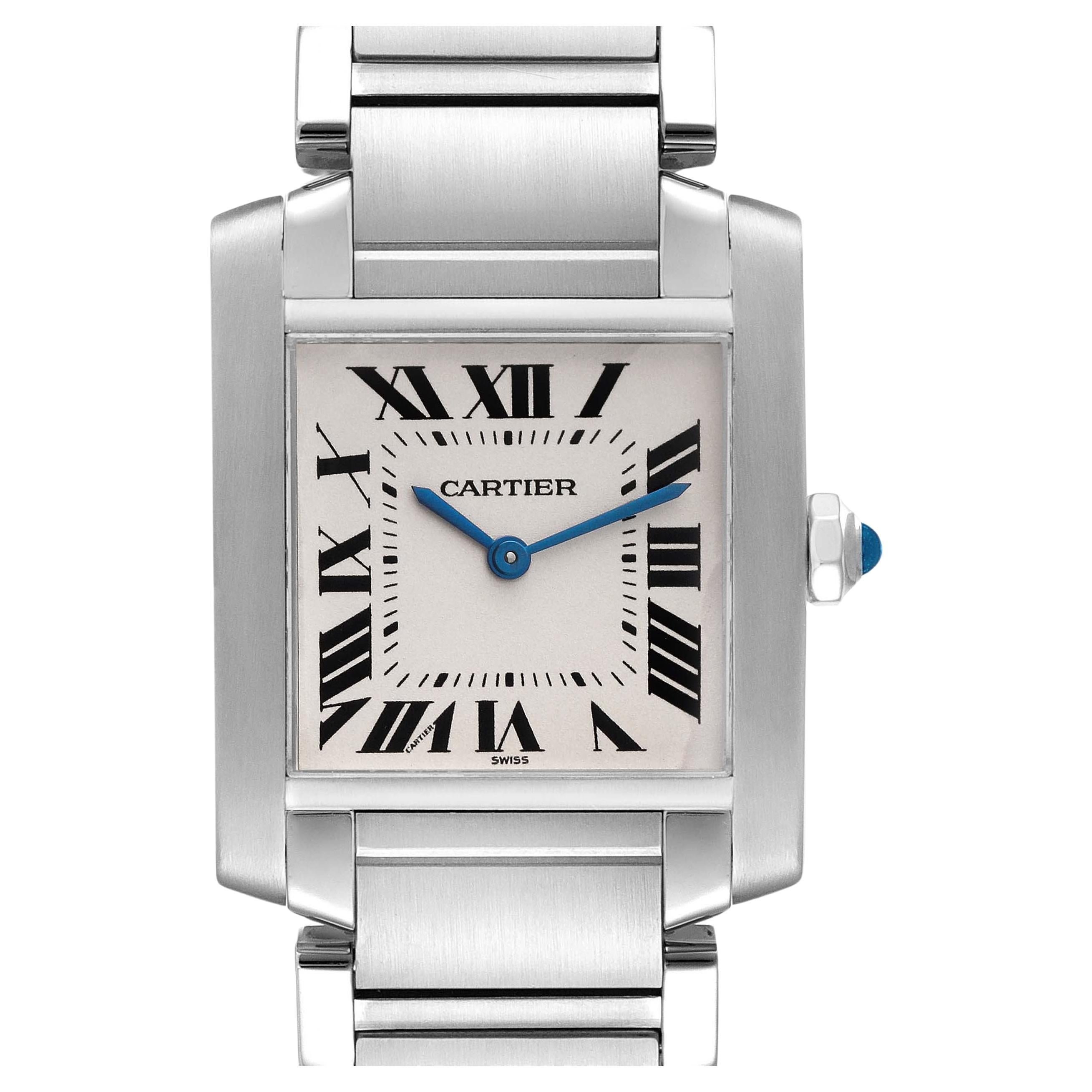 Cartier Tank Francaise Midsize Steel Ladies Watch WSTA0005