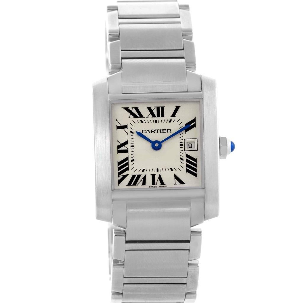 Cartier Tank Francaise Midsize Steel Women’s Watch W51011Q3 4