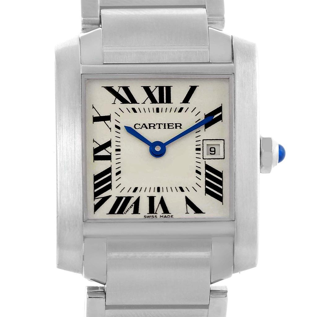 Cartier Tank Francaise Midsize Steel Women’s Watch W51011Q3 5