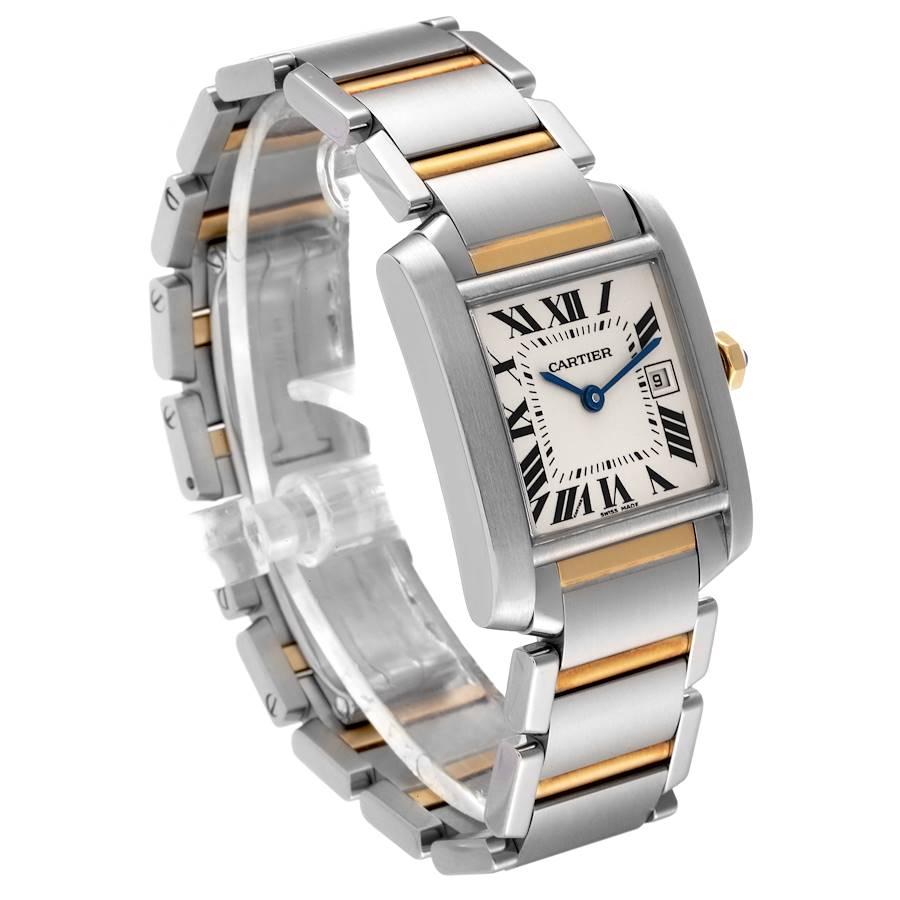 Cartier: Gelbgold-Damenuhr W51012Q4, Tank Francaise, Midsize im Zustand „Hervorragend“ in Atlanta, GA