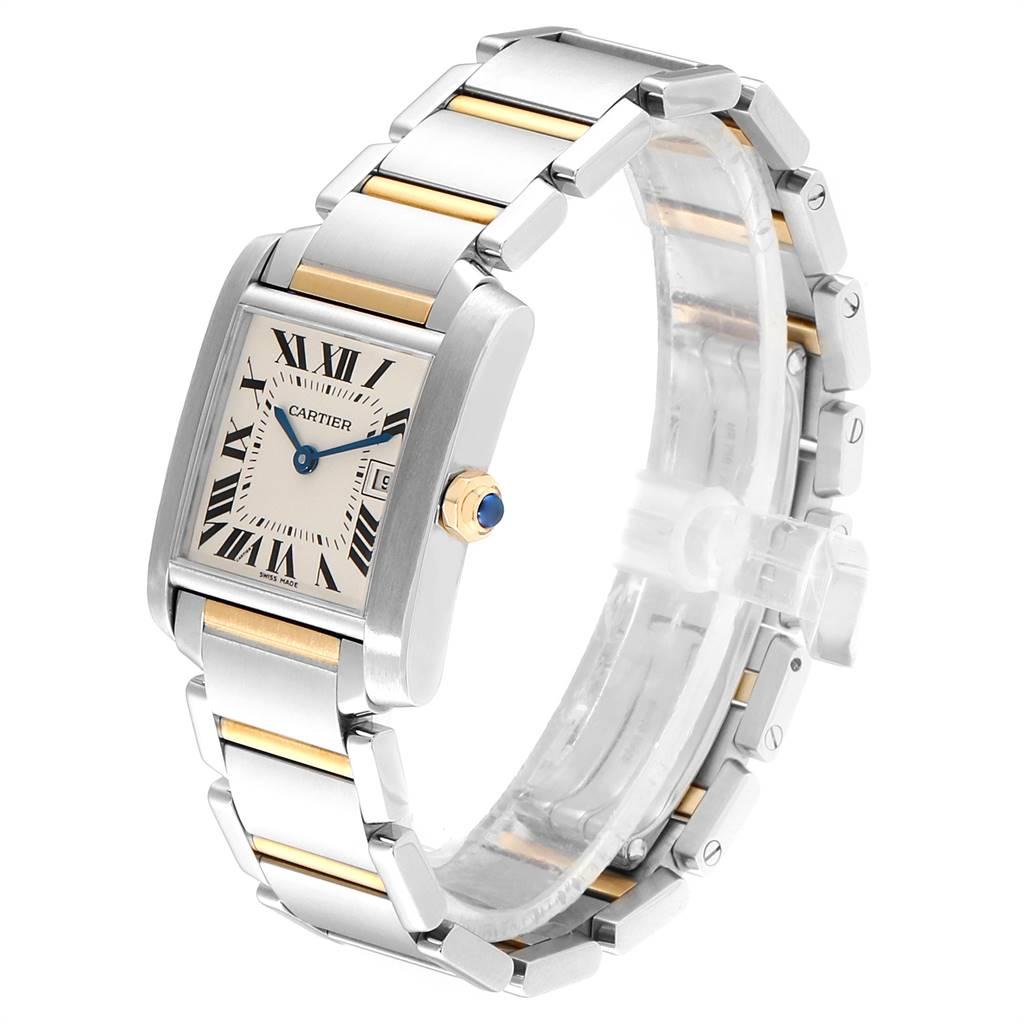 Women's Cartier Tank Francaise Midsize Steel Yellow Gold Ladies Watch W51012Q4 For Sale