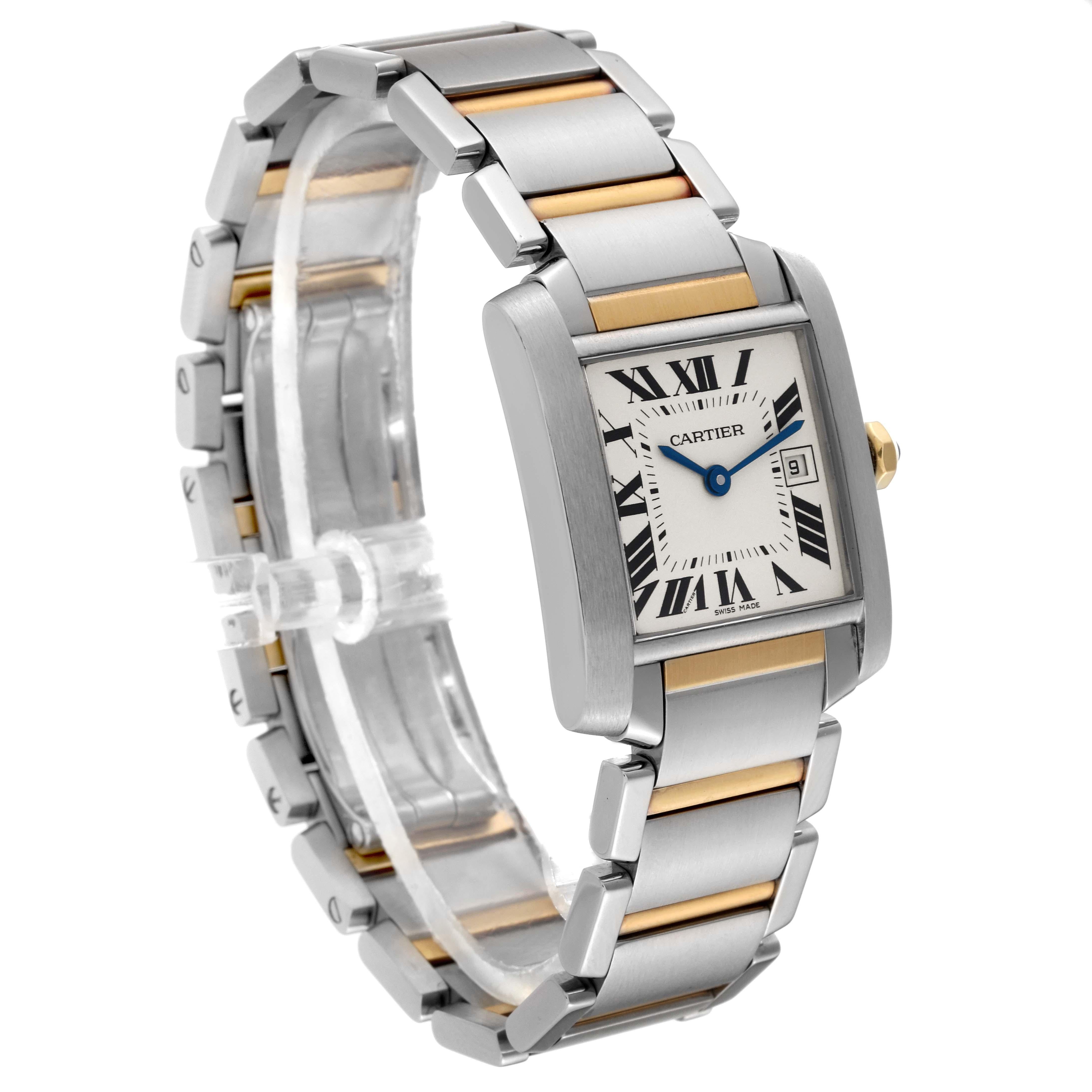 Women's Cartier Tank Francaise Midsize Steel Yellow Gold Ladies Watch W51012Q4 For Sale