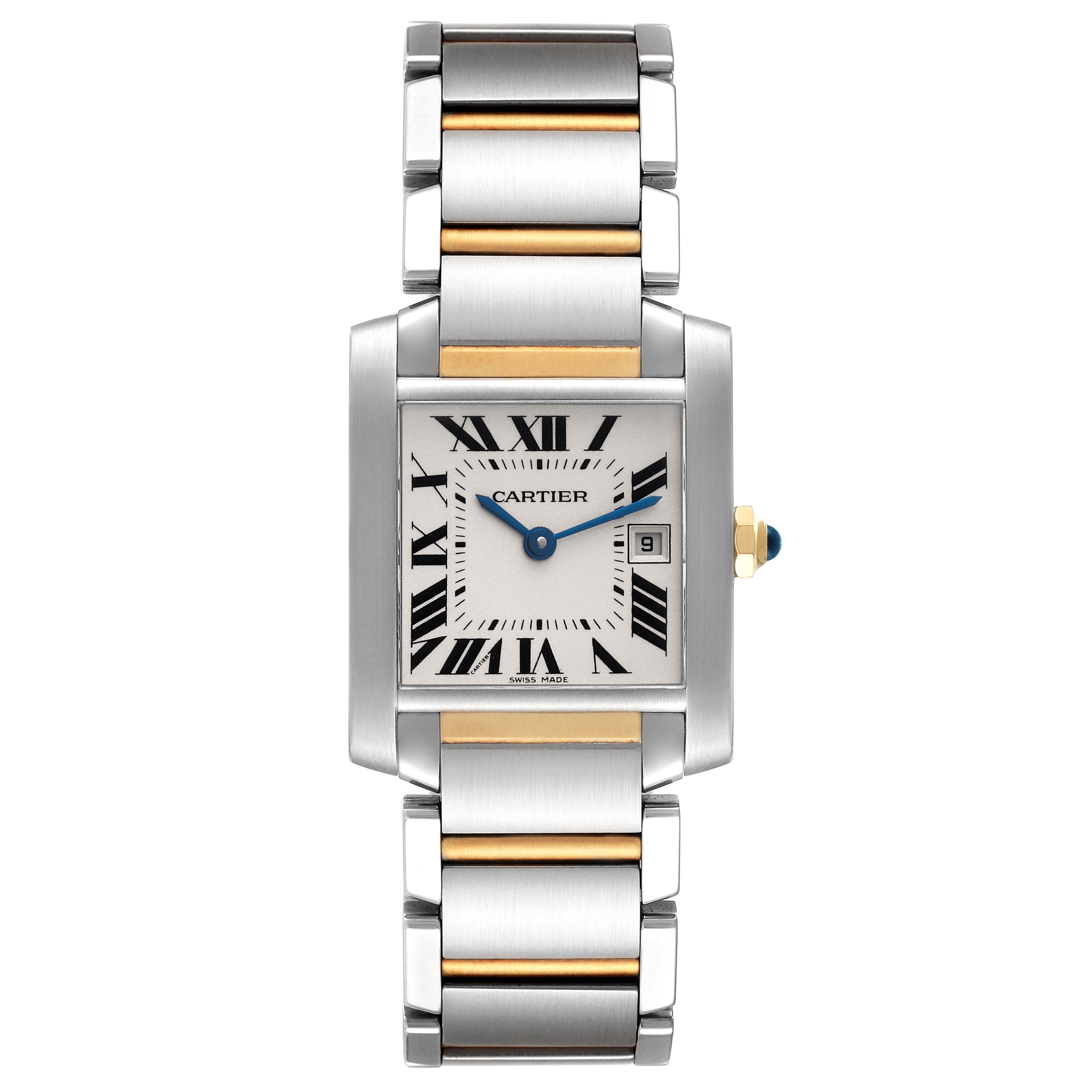 Cartier Tank Francaise Midsize Steel Yellow Gold Ladies Watch W51012Q4 1