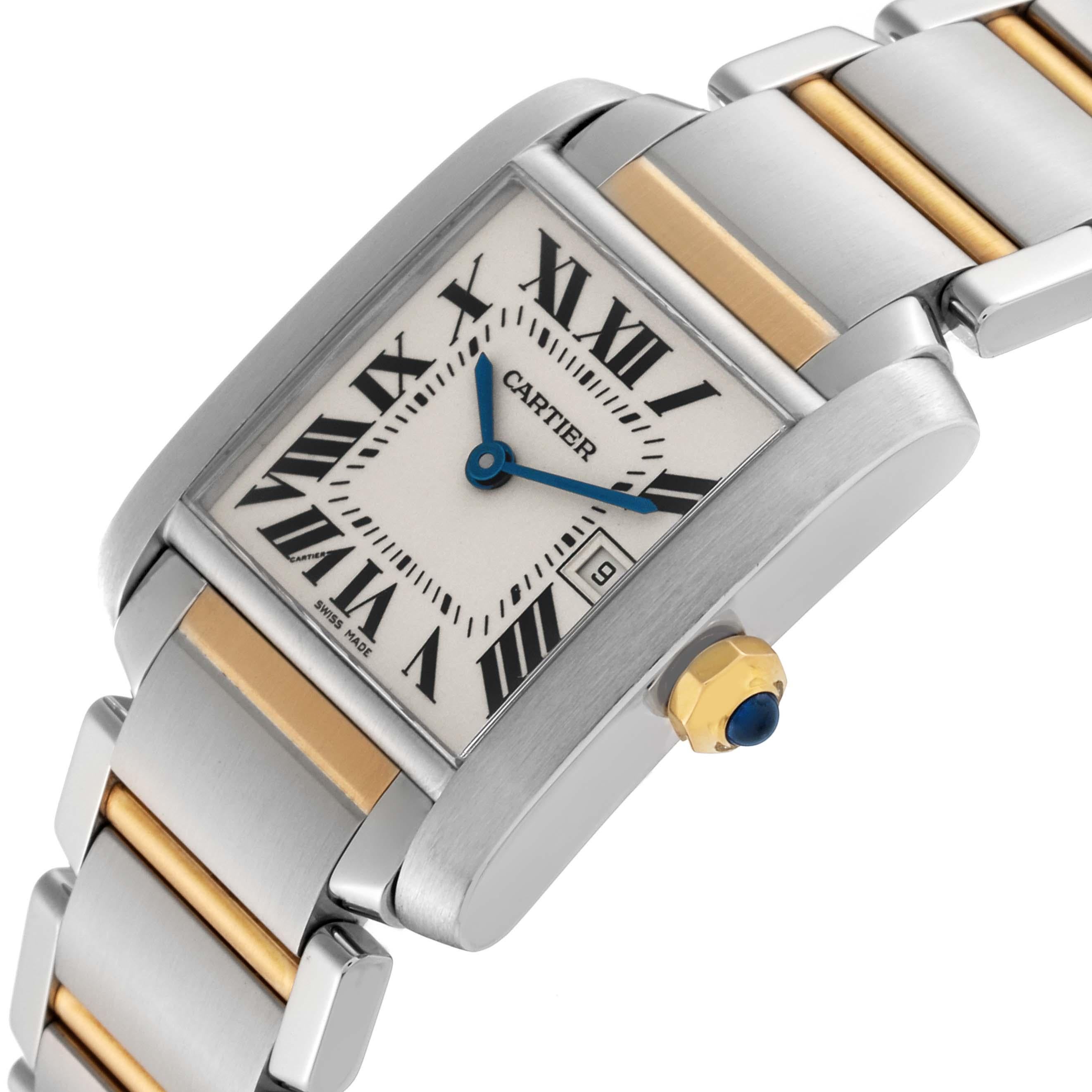 Cartier Tank Francaise Midsize Steel Yellow Gold Ladies Watch W51012Q4 1