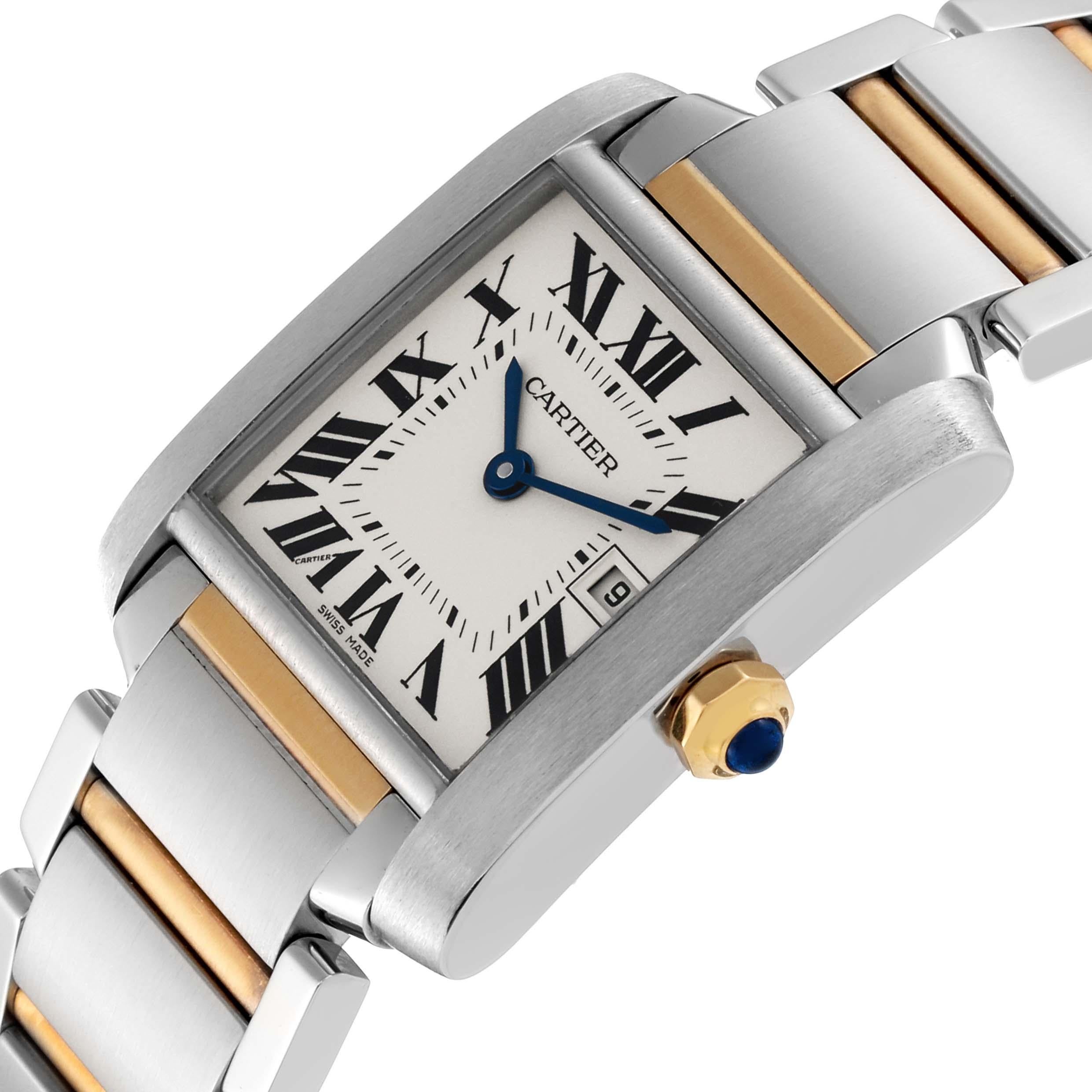 Cartier Tank Francaise Midsize Steel Yellow Gold Ladies Watch W51012Q4 2