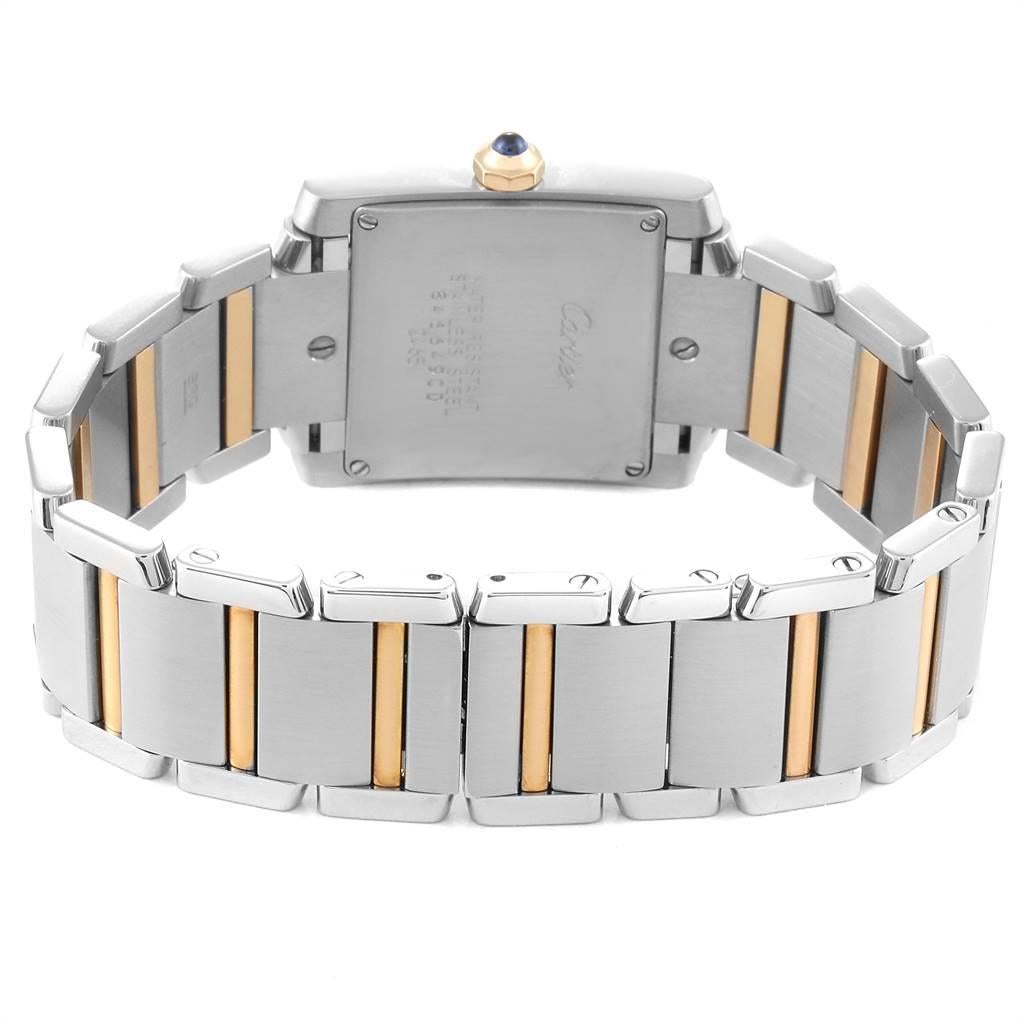 Cartier Tank Francaise Midsize Steel Yellow Gold Ladies Watch W51012Q4 For Sale 3