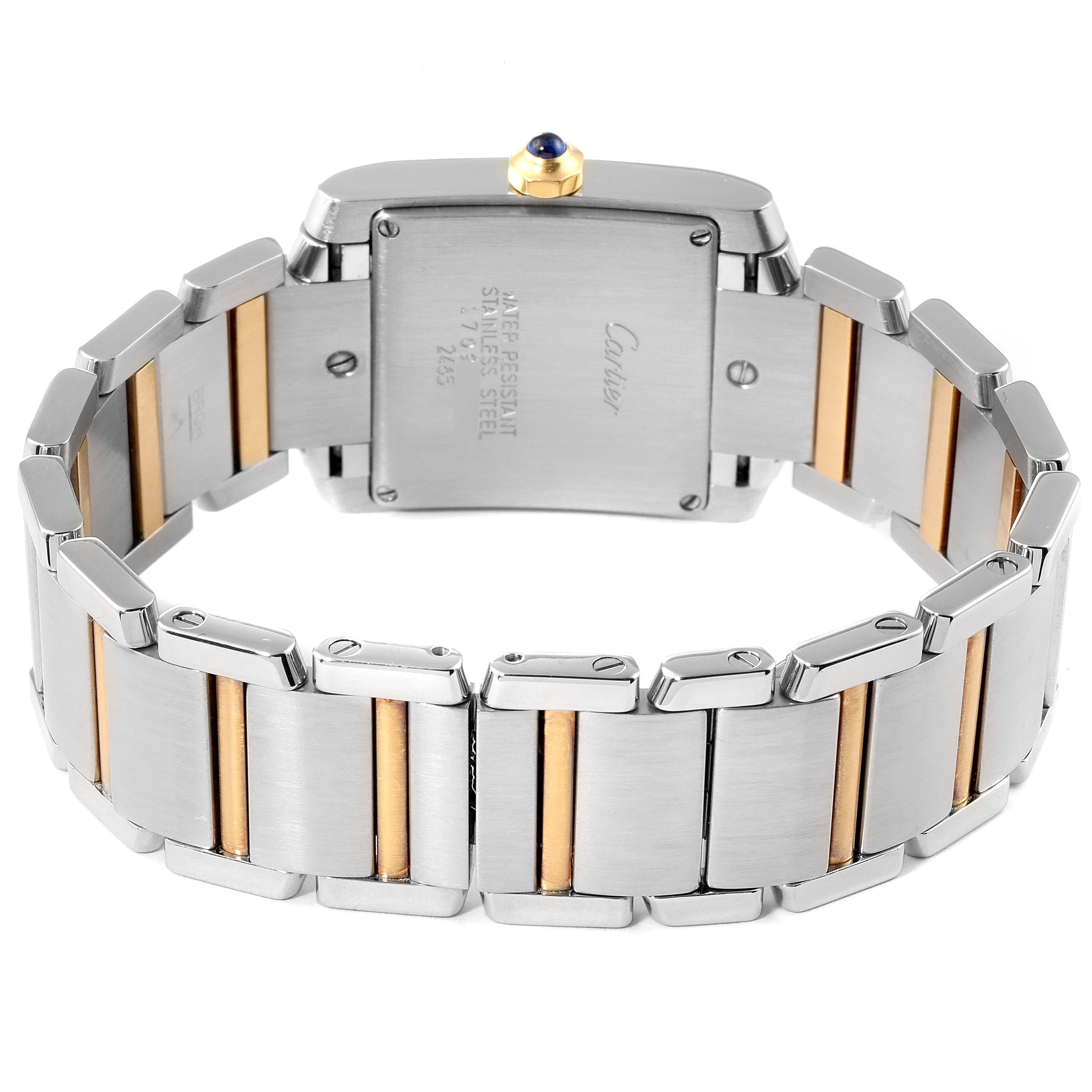 Cartier Tank Francaise Midsize Steel Yellow Gold Ladies Watch W51012Q4 For Sale 1