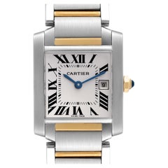 Cartier Tank Francaise Midsize Steel Yellow Gold Ladies Watch W51012Q4