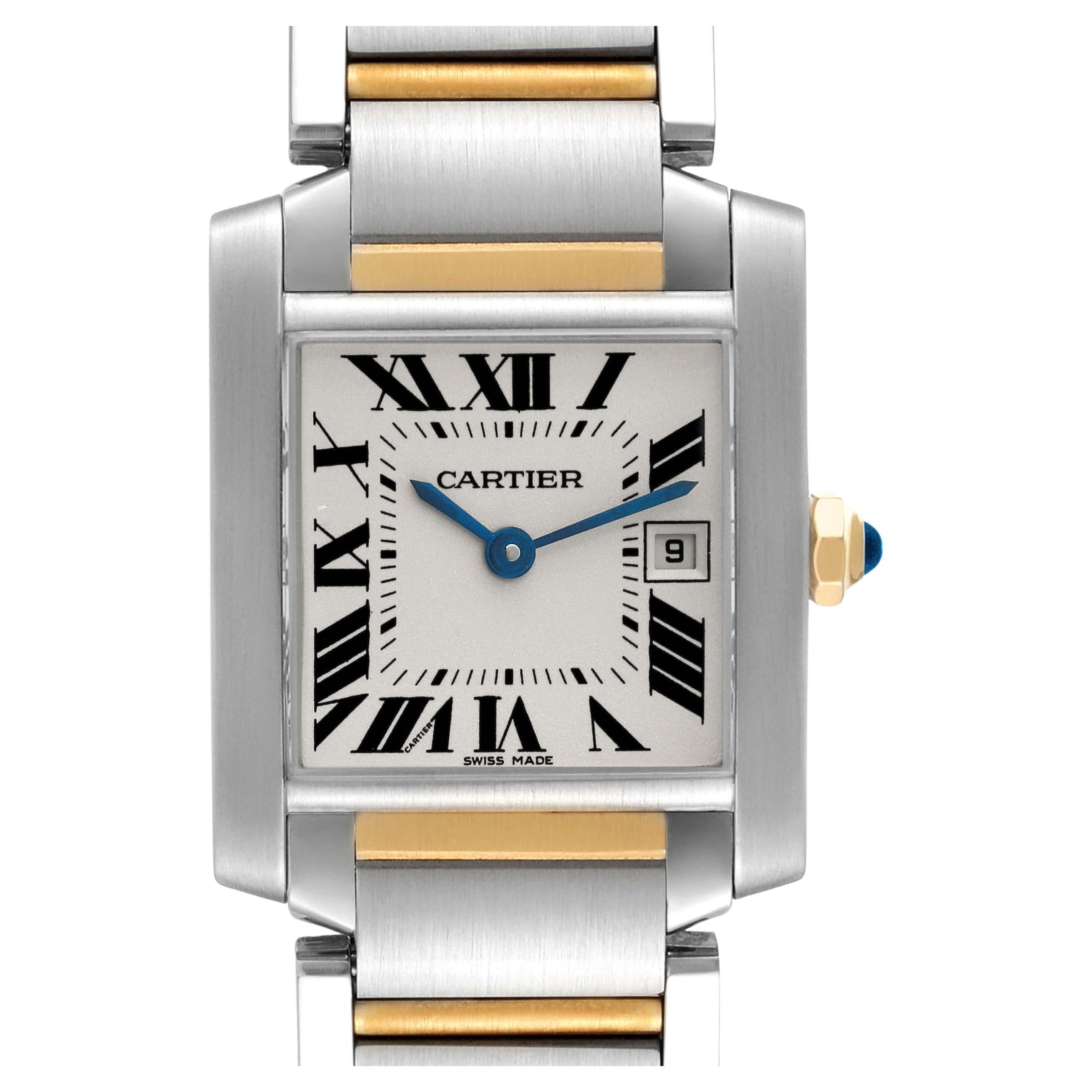 Cartier Tank Francaise Midsize Steel Yellow Gold Ladies Watch W51012Q4