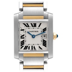 Cartier Tank Francaise Midsize Steel Yellow Gold Ladies Watch W51012Q4