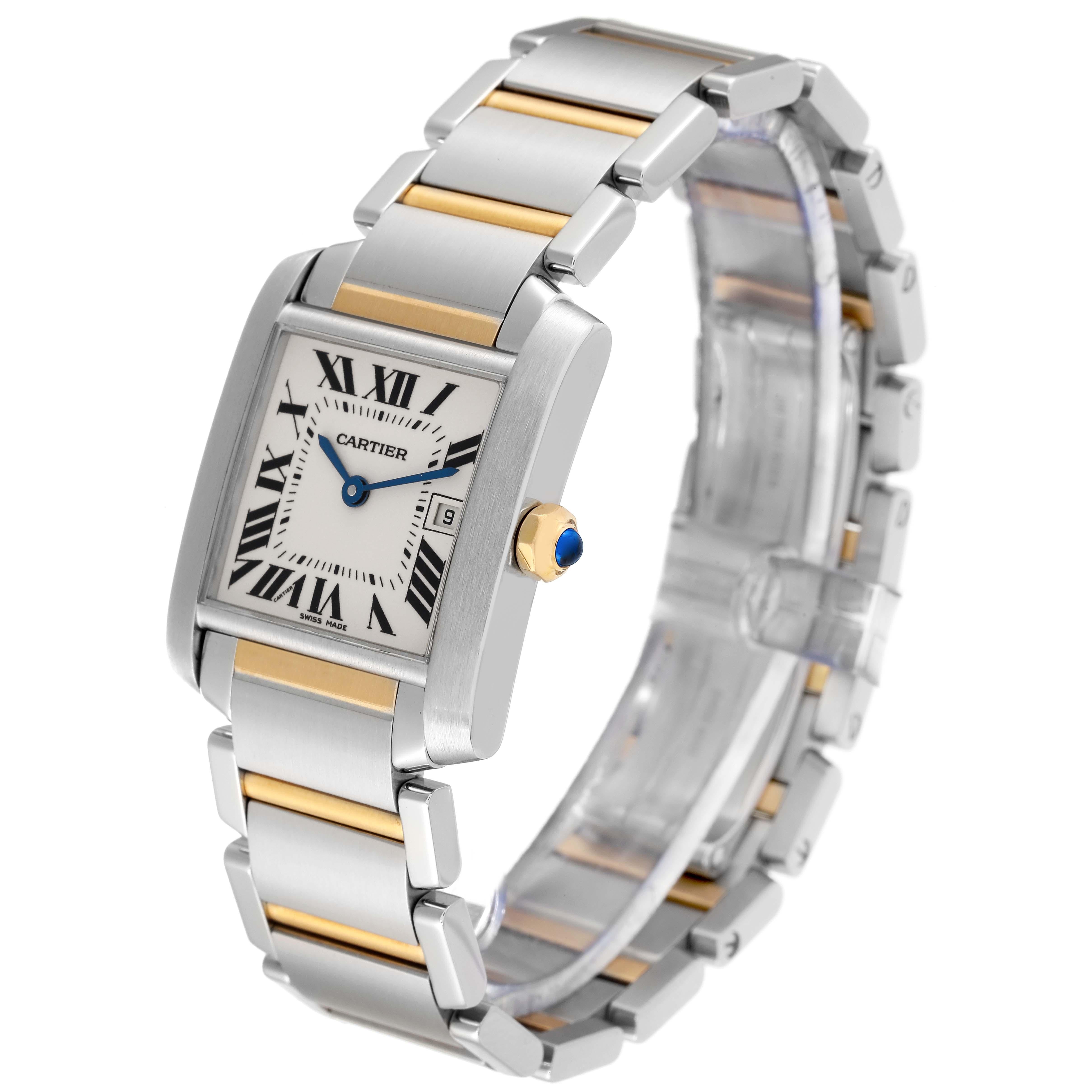 Women's Cartier Tank Francaise Midsize Steel Yellow Gold Ladies Watch W51012Q4 Papers