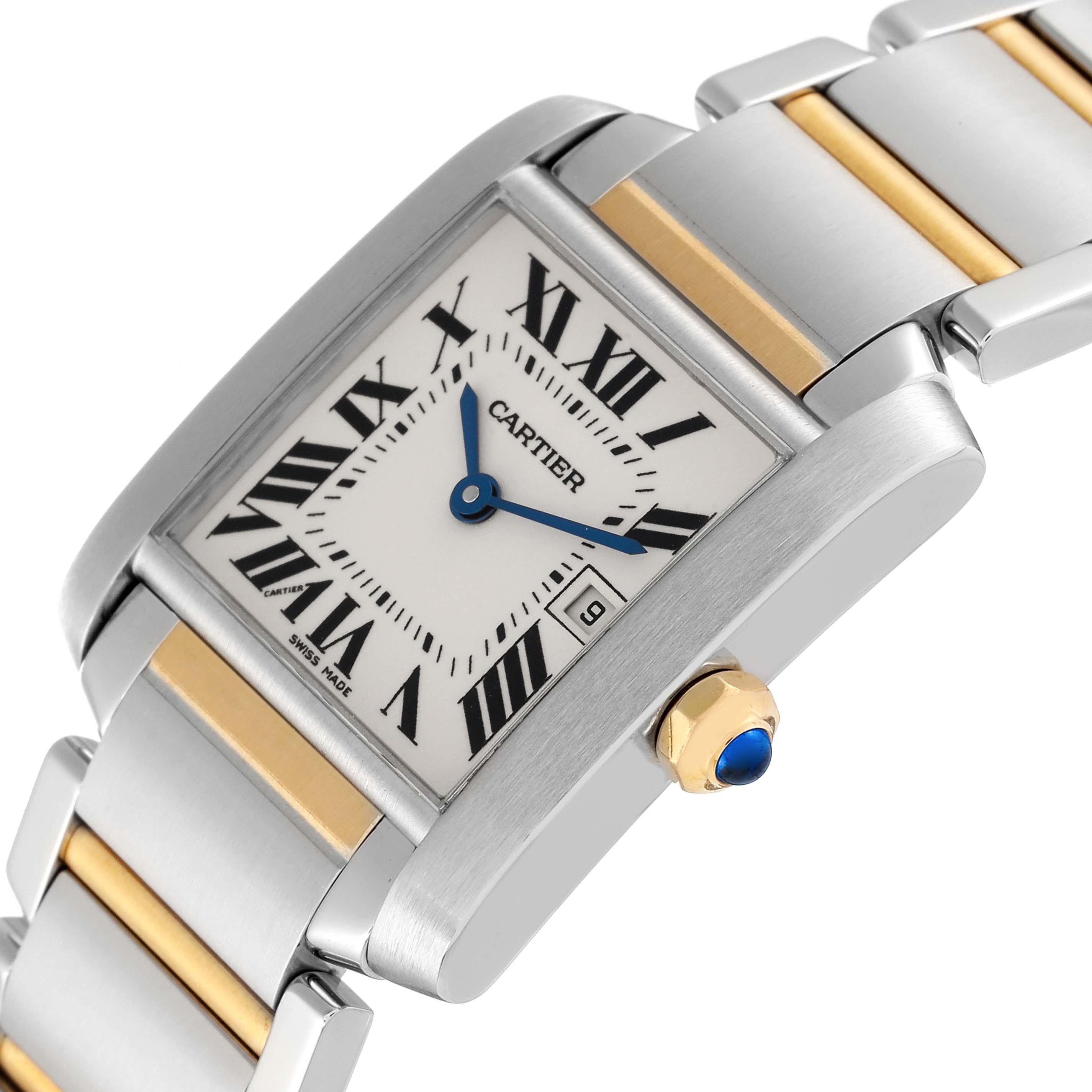 Cartier Tank Francaise Midsize Steel Yellow Gold Ladies Watch W51012Q4 Papers 1