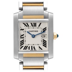 Cartier Tank Francaise Midsize Steel Yellow Gold Ladies Watch W51012Q4 Papers