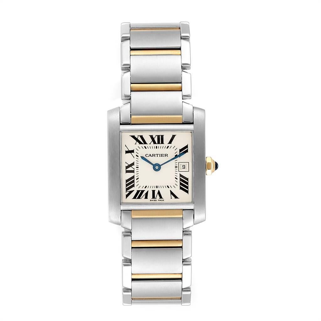 cartier tank watch two tone