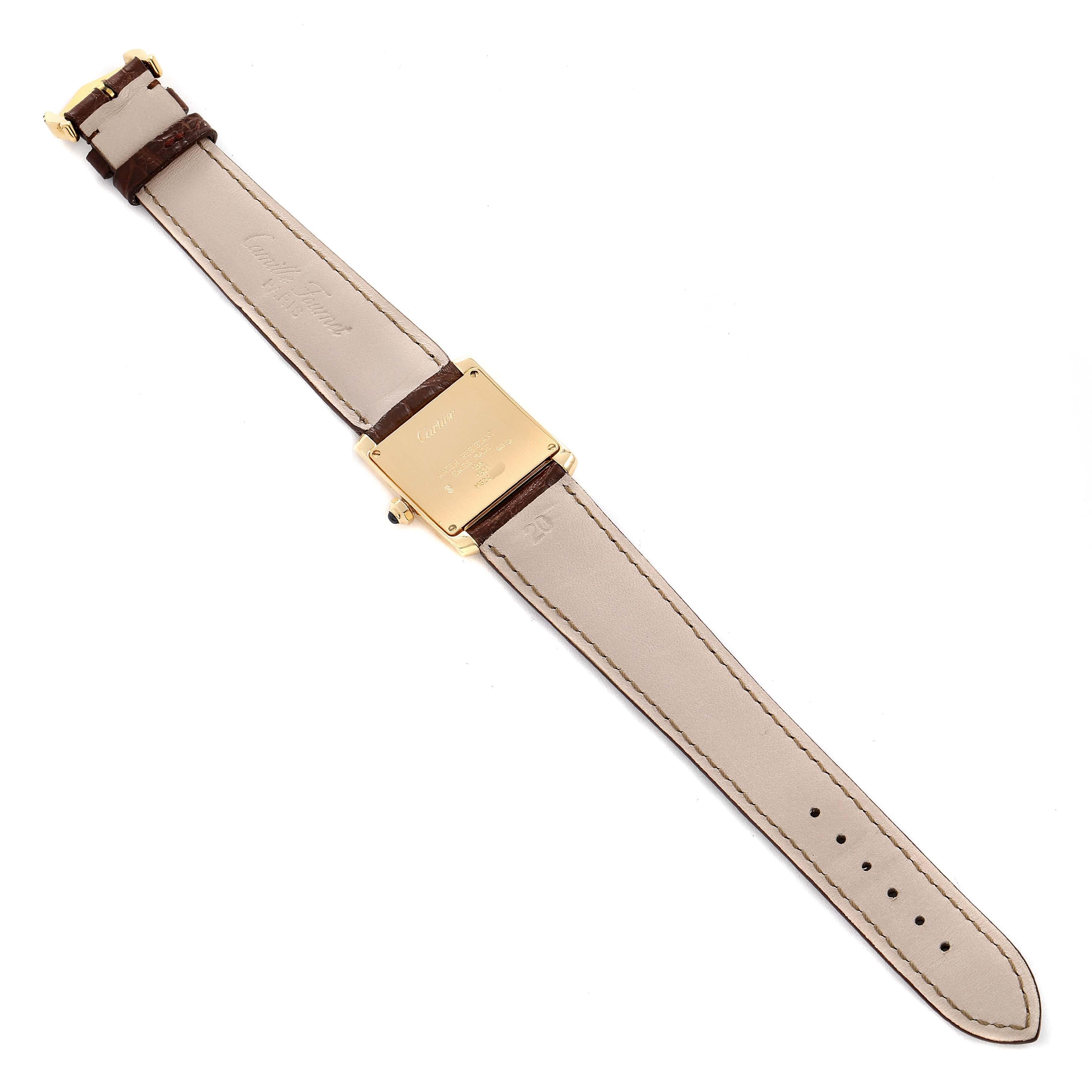 Cartier Tank Francaise Midsize Yellow Gold Ladies Watch W5000356 For Sale 6