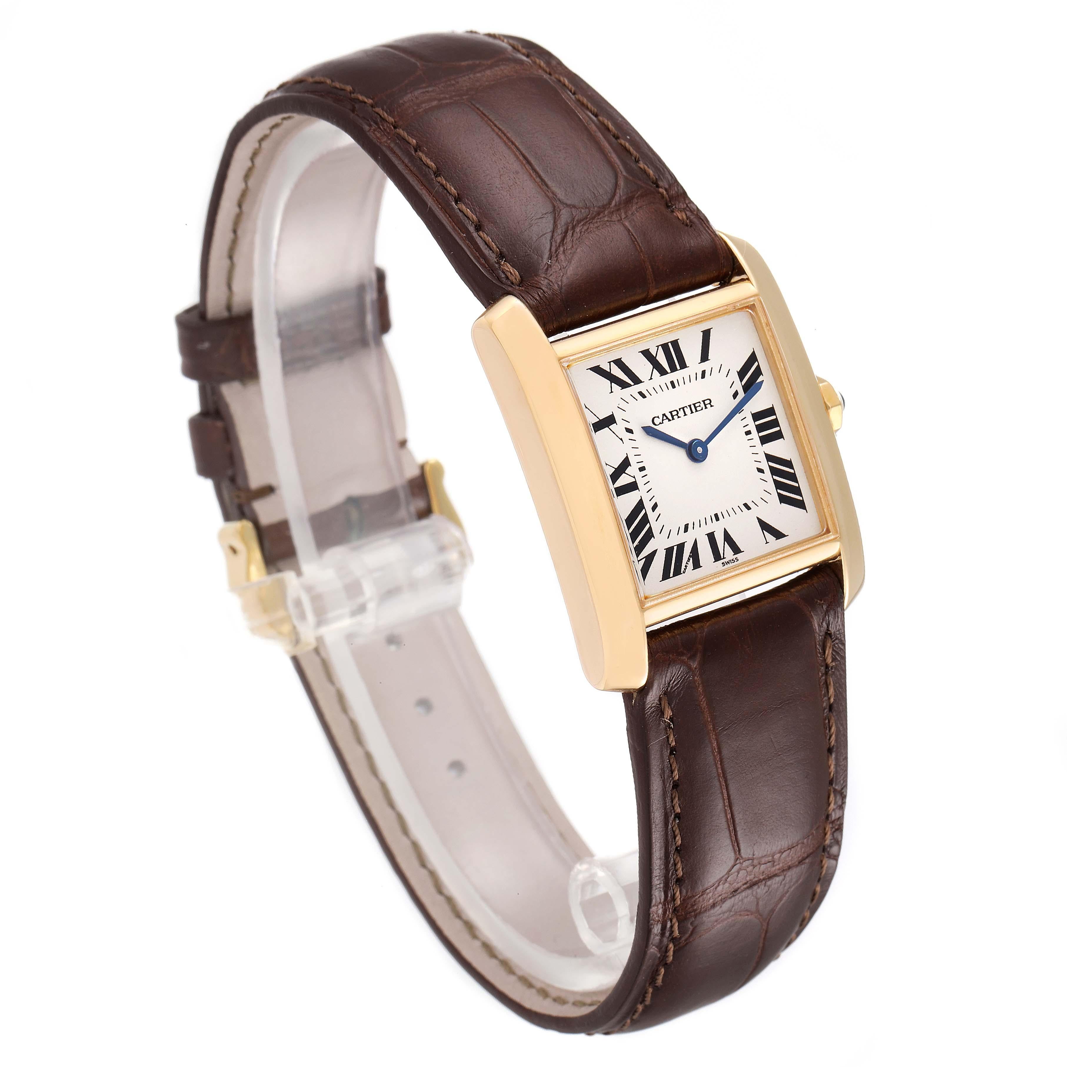 Men's Cartier Tank Francaise Midsize Yellow Gold Ladies Watch W5000356 For Sale