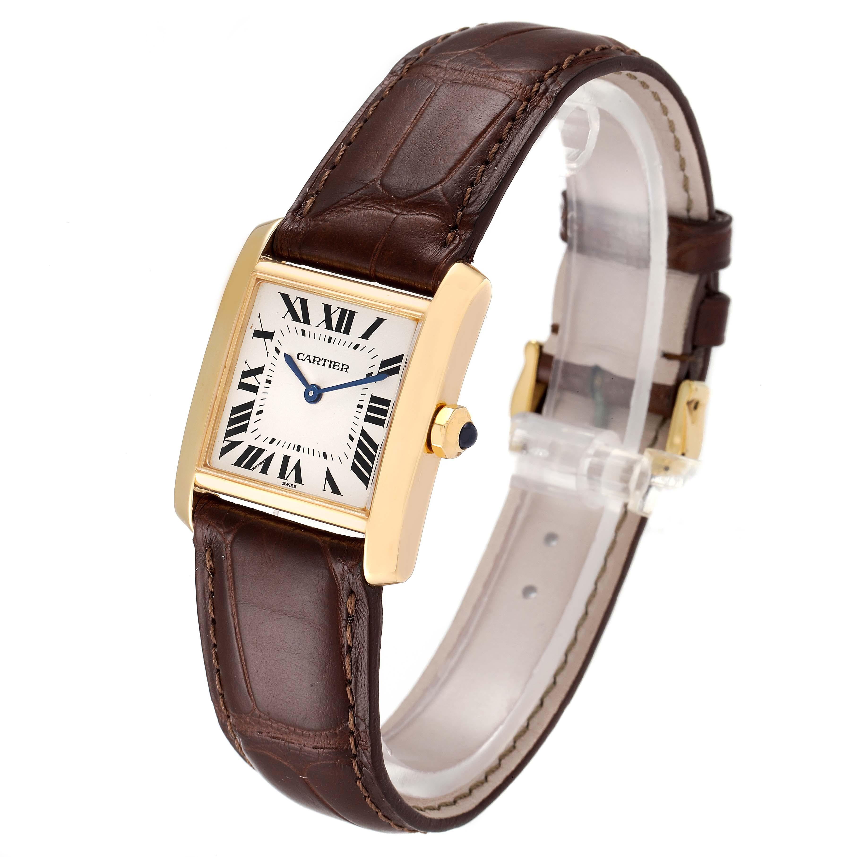 Cartier Tank Francaise Midsize Yellow Gold Ladies Watch W5000356 For Sale 1