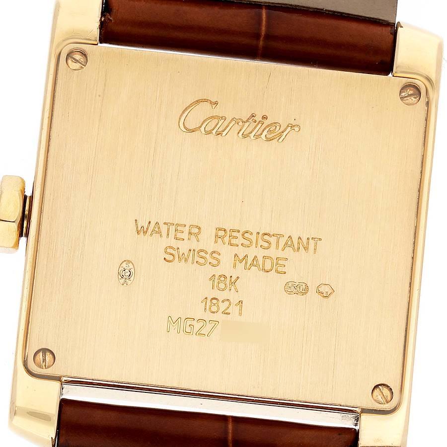 Cartier Tank Francaise Midsize Yellow Gold Ladies Watch W5000356 In Excellent Condition In Atlanta, GA