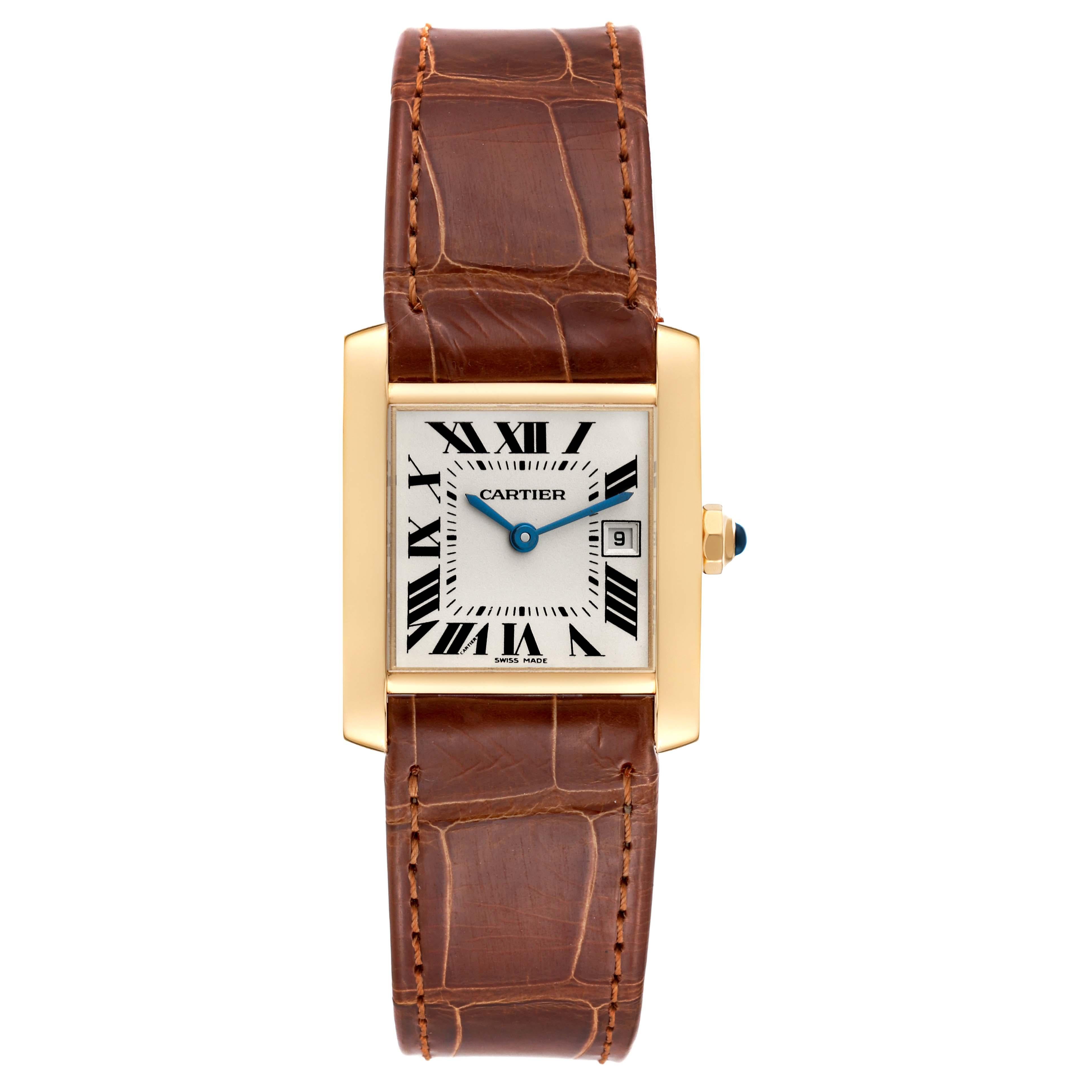 Cartier Tank Francaise Midsize Yellow Gold Ladies Watch W5001456 For Sale 1