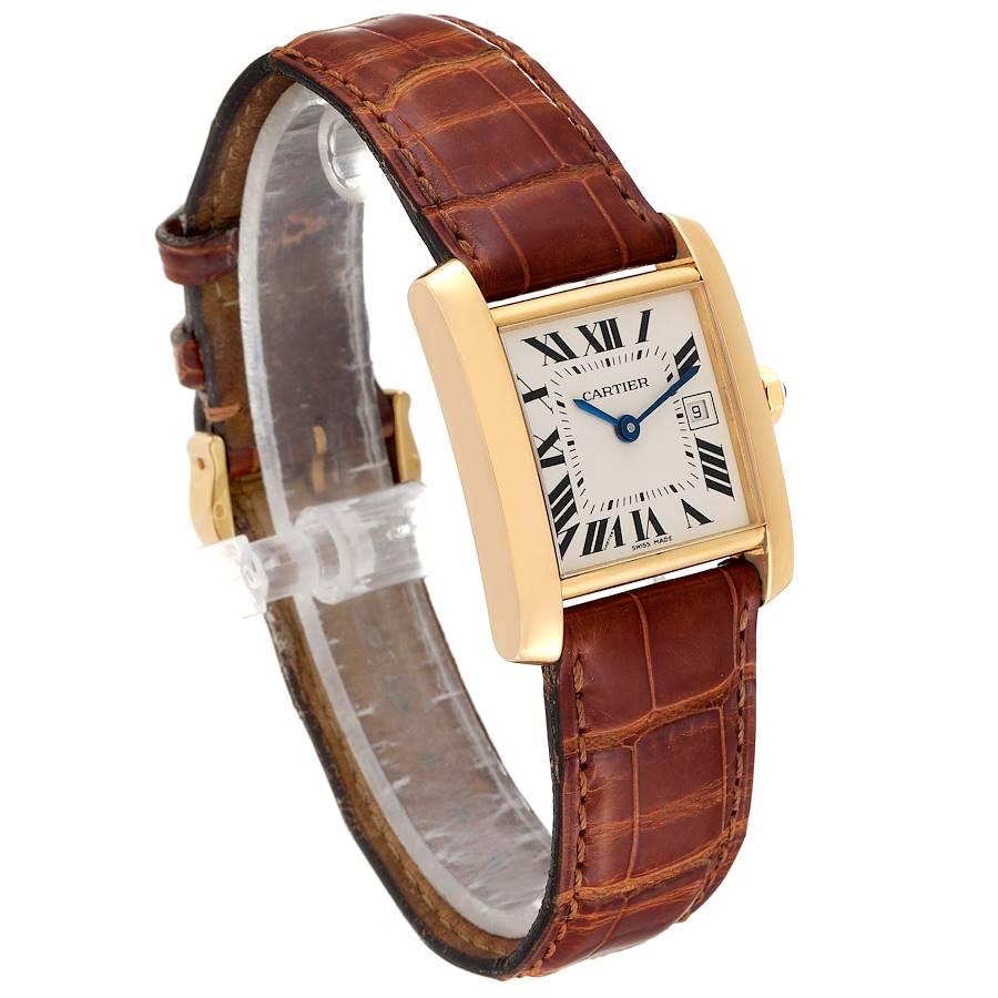 cartier ladies watch brown leather