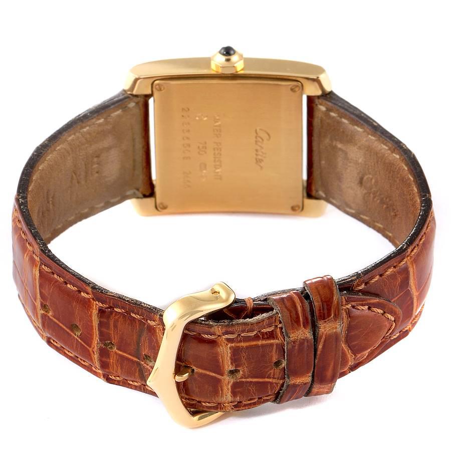Cartier Tank Francaise Midsize Gelbgold Damenuhr W50014N2 Box Papiere im Angebot 4
