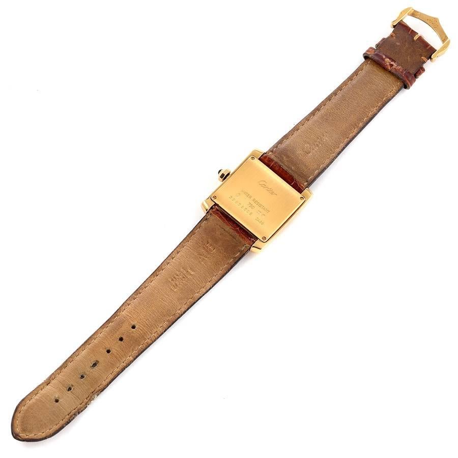 Cartier Tank Francaise Midsize Gelbgold Damenuhr W50014N2 Box Papiere im Angebot 6